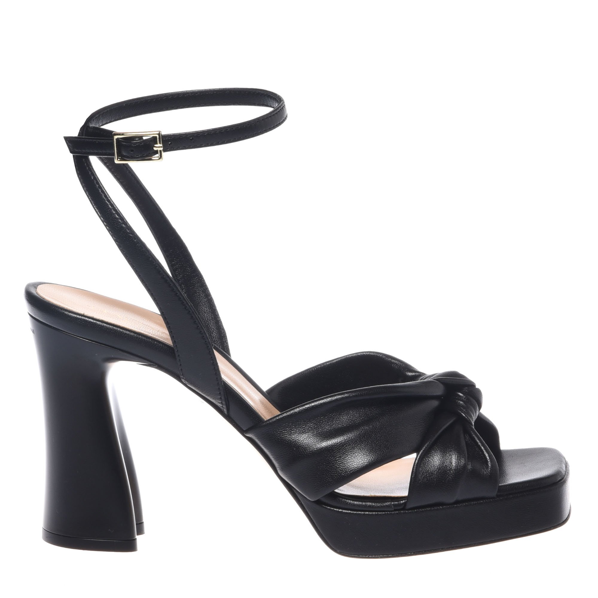 Black nappa sandal