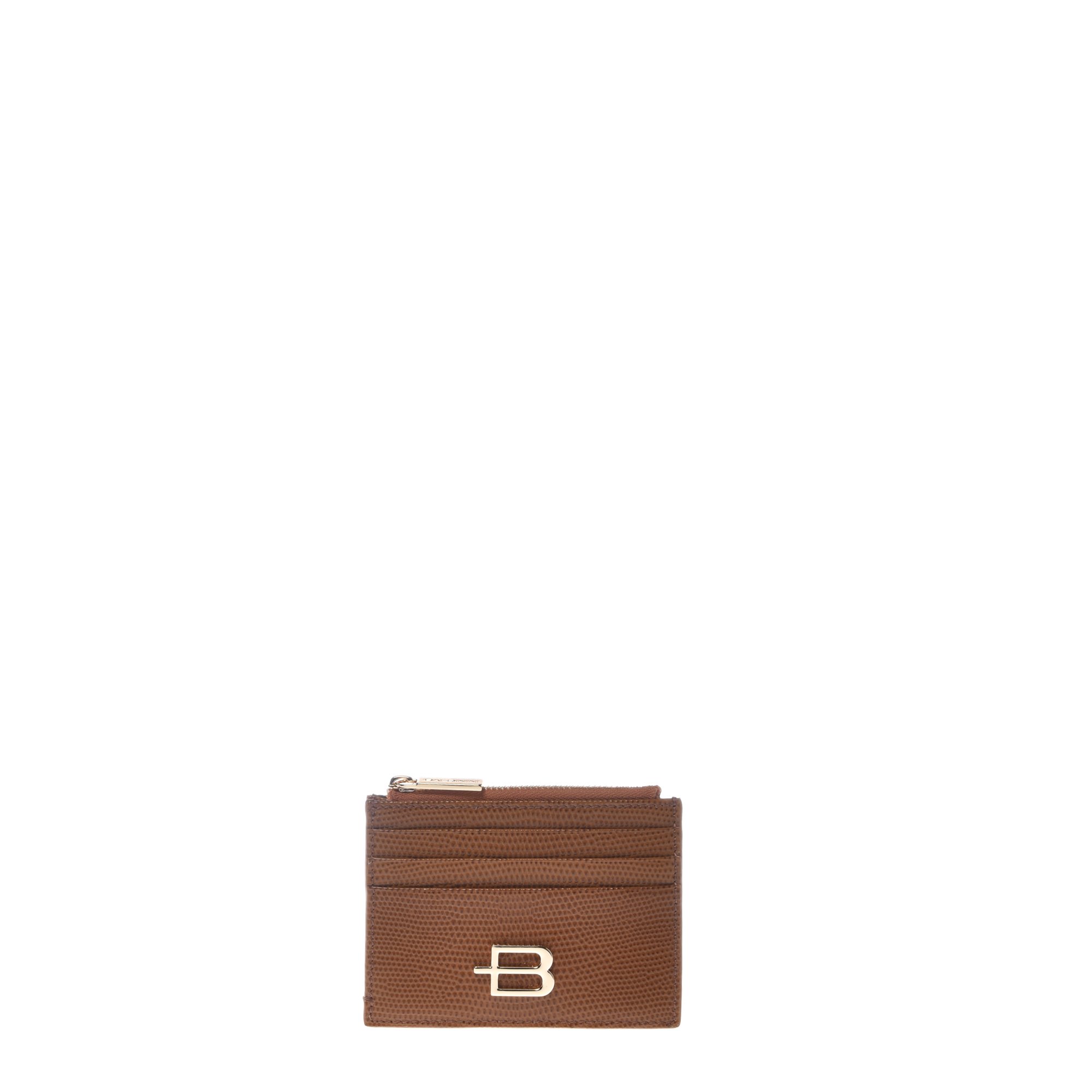 Tan lizard print card holder