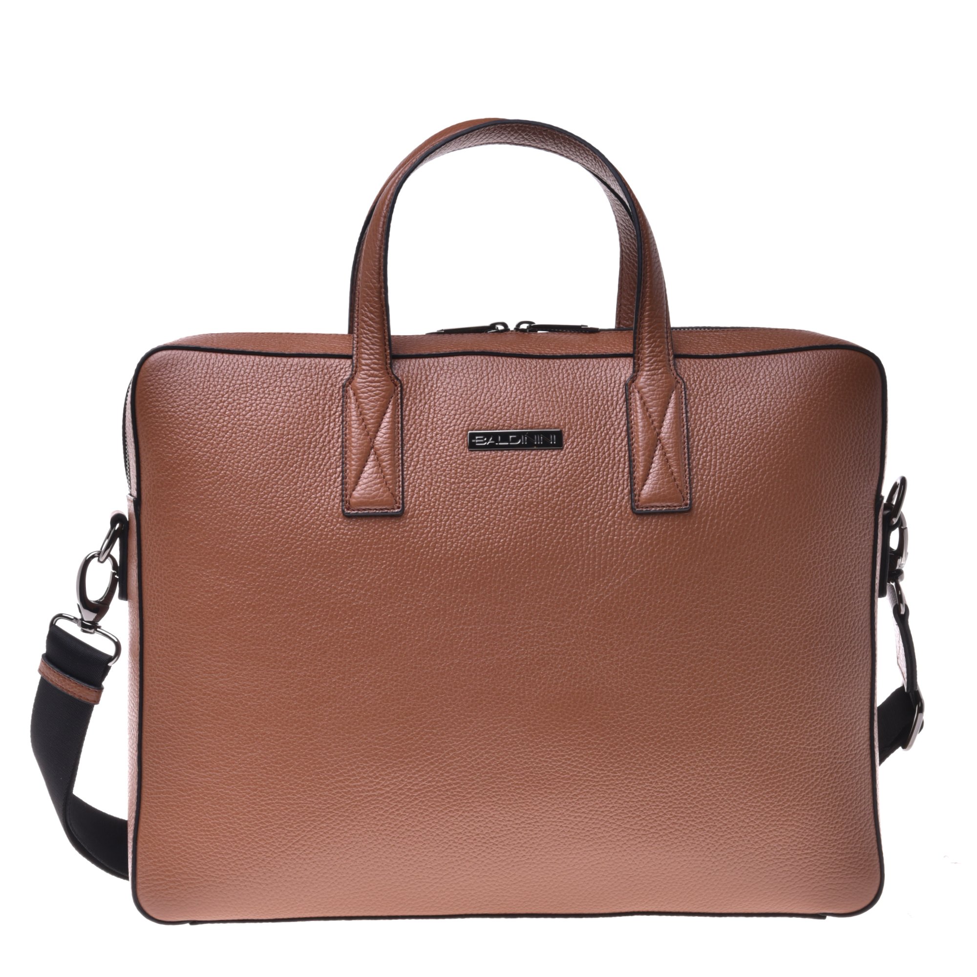 Tan tumbled leather work bag
