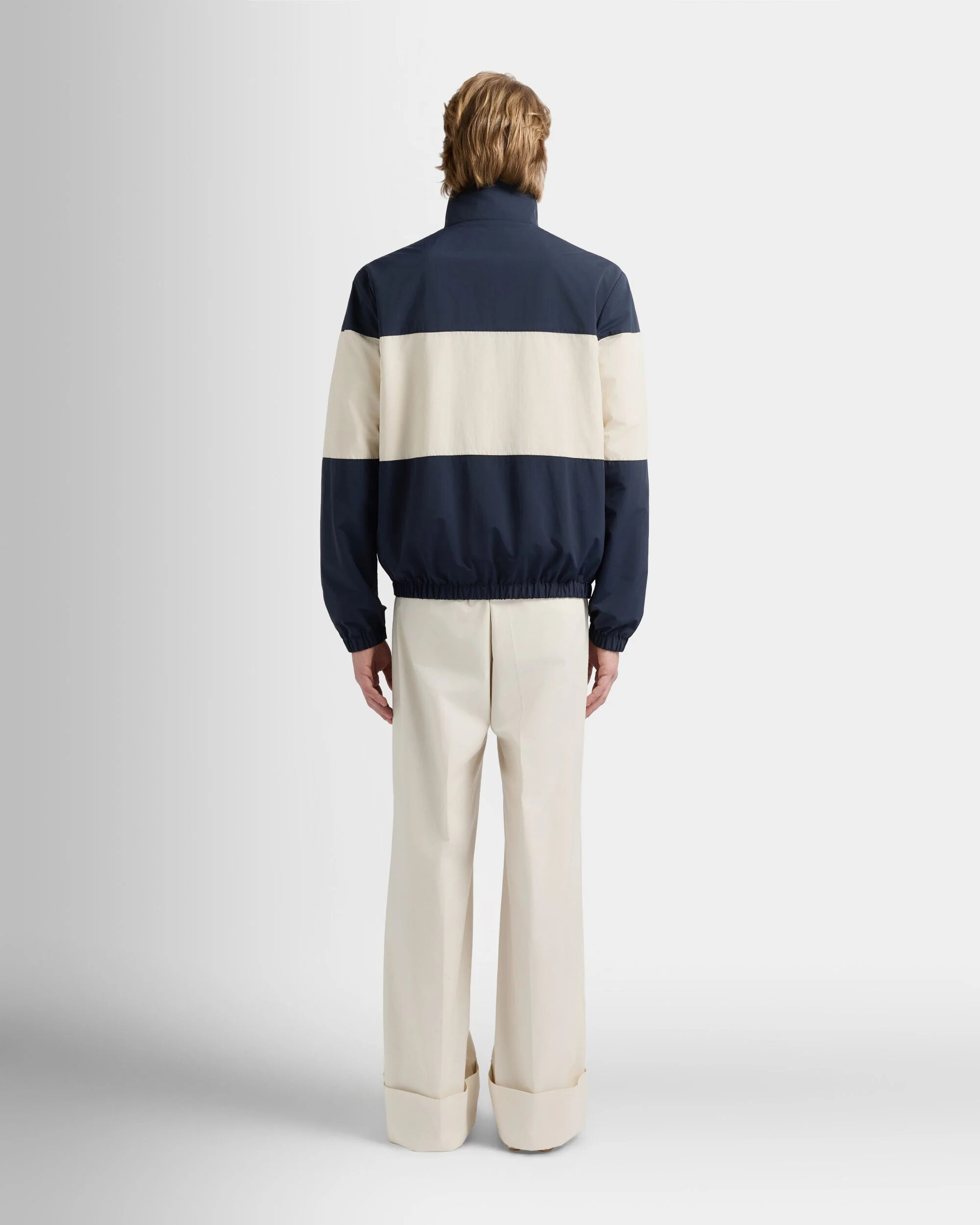 Back view of the striped paneling
