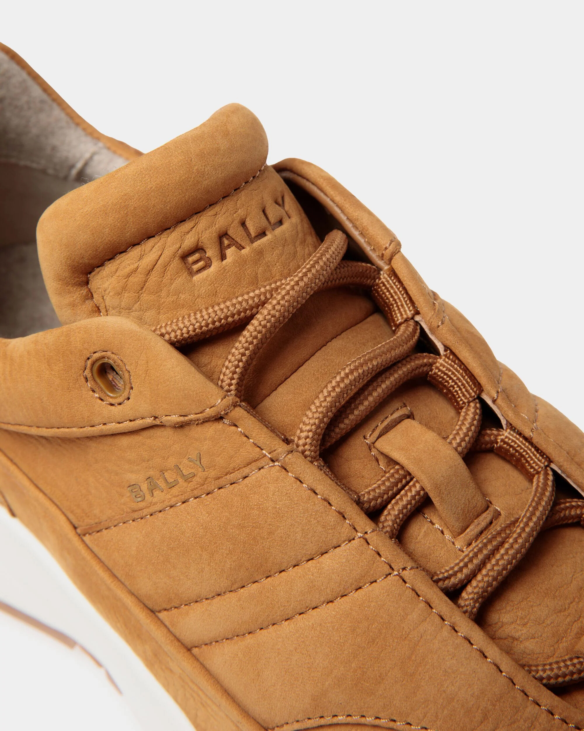 Close-up of the padded tongue and lacing