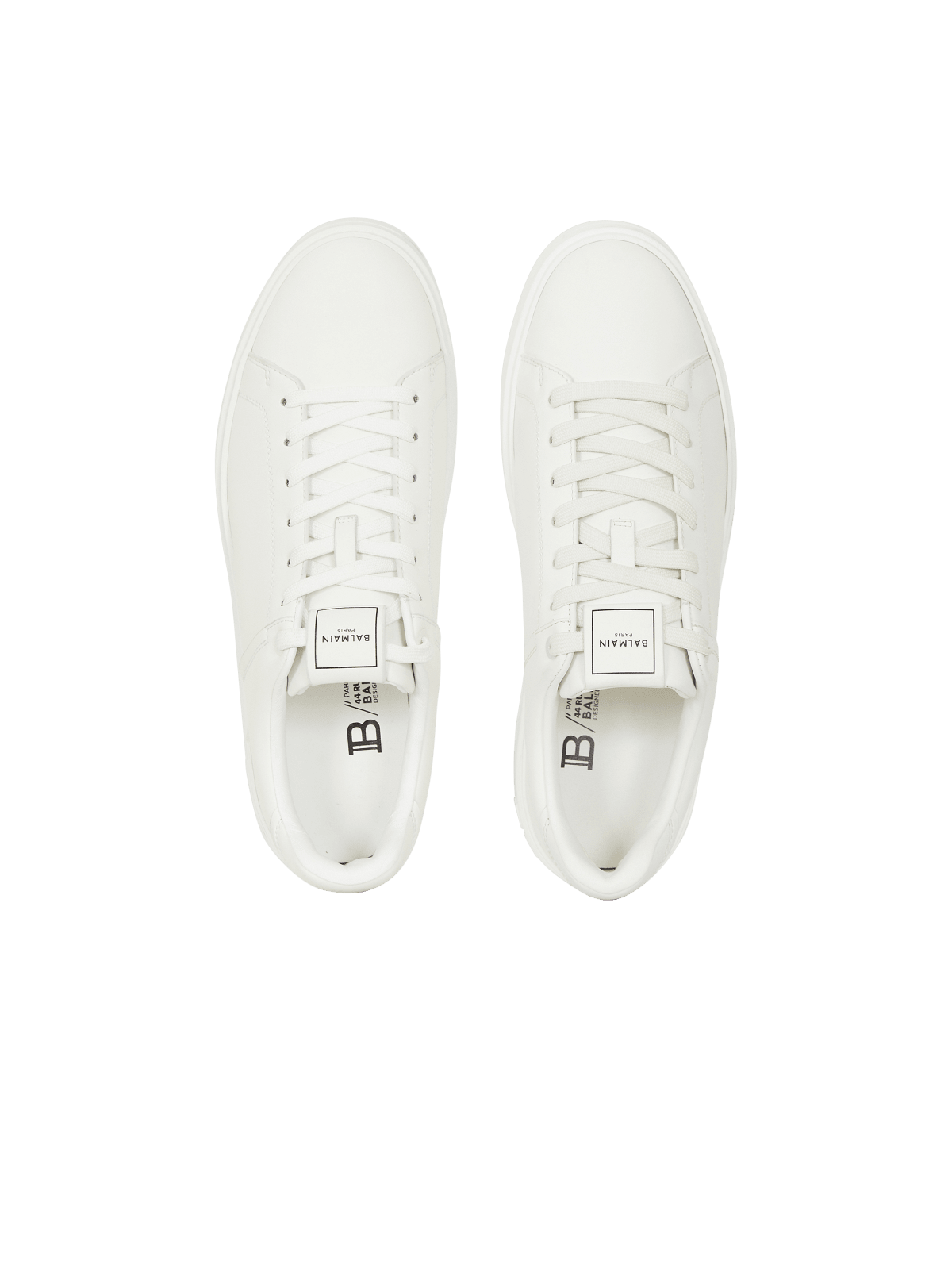 Top-down view showing the PB monogram on the insole