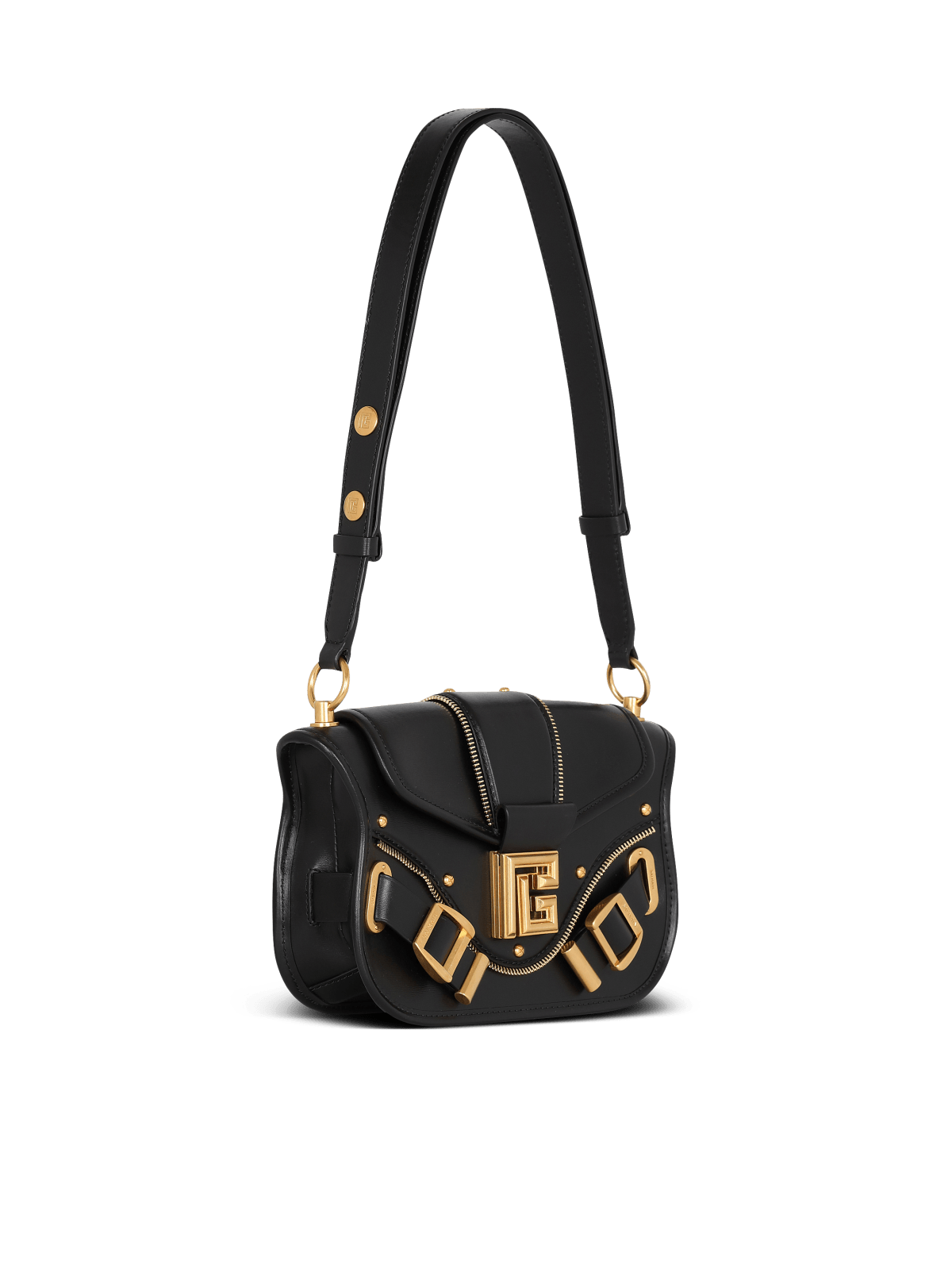 Three-quarter view with the adjustable shoulder strap