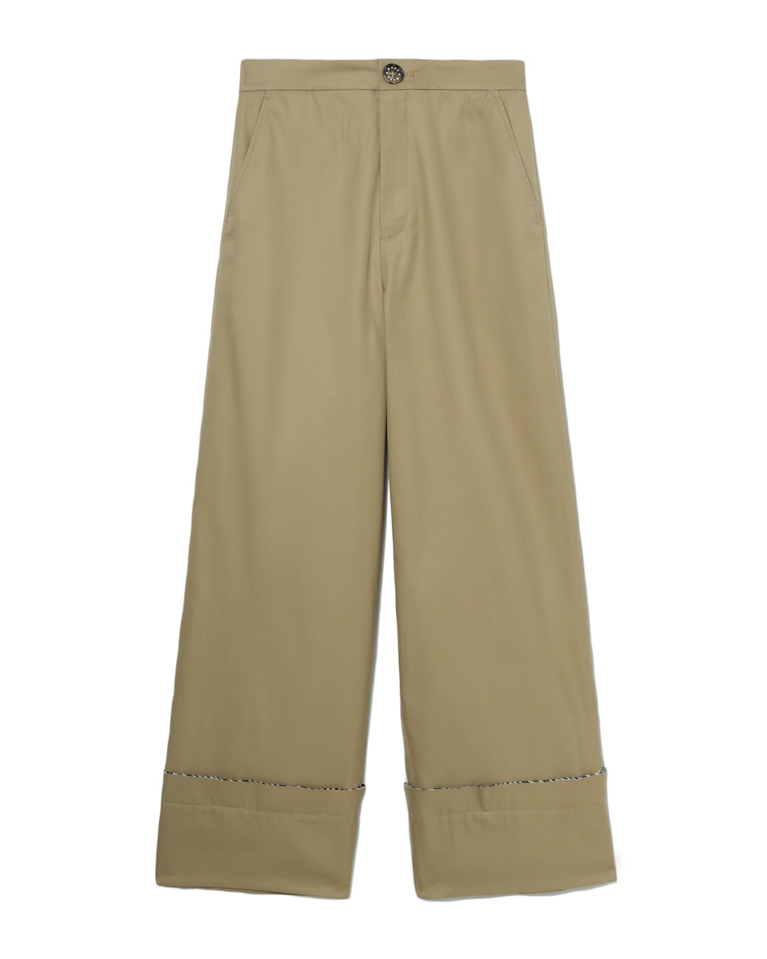 Check Wide Leg Pants