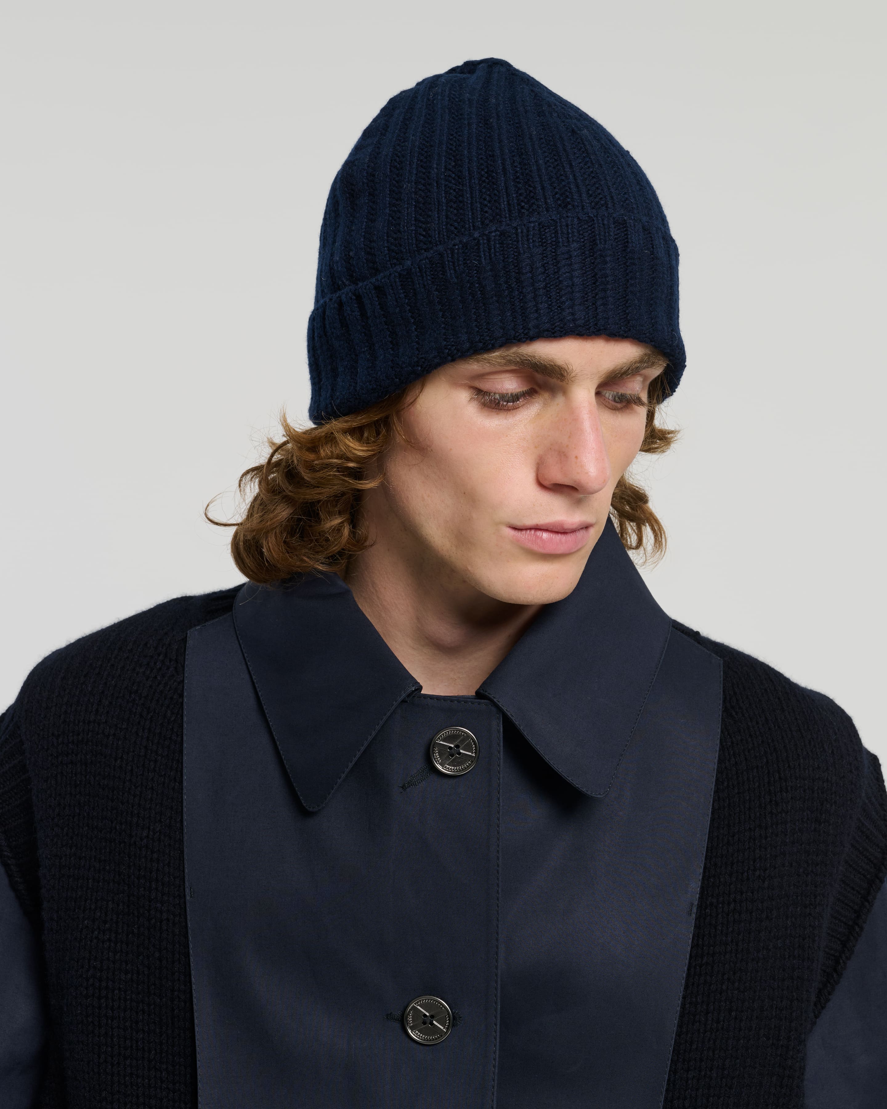 Cashmere beanie — back or alternate view