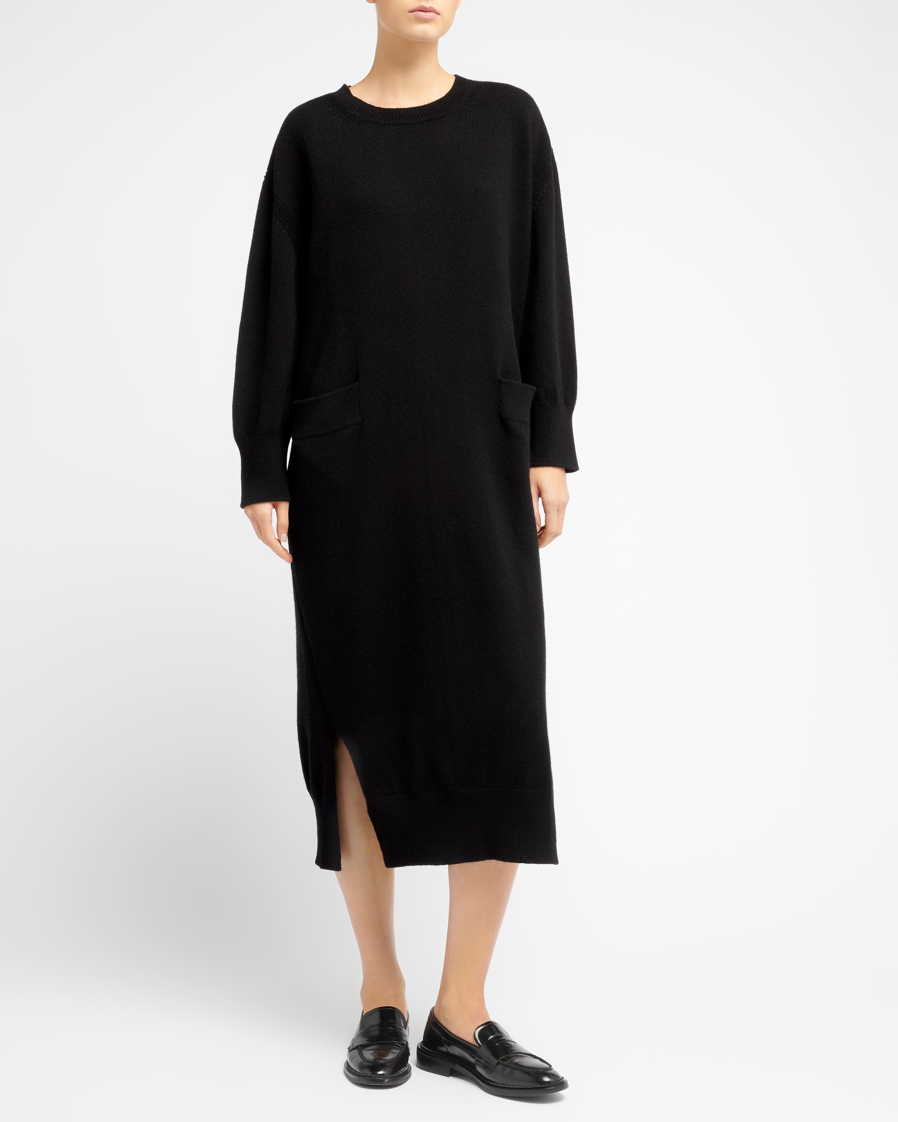Iconic cashmere maxi dress — side profile