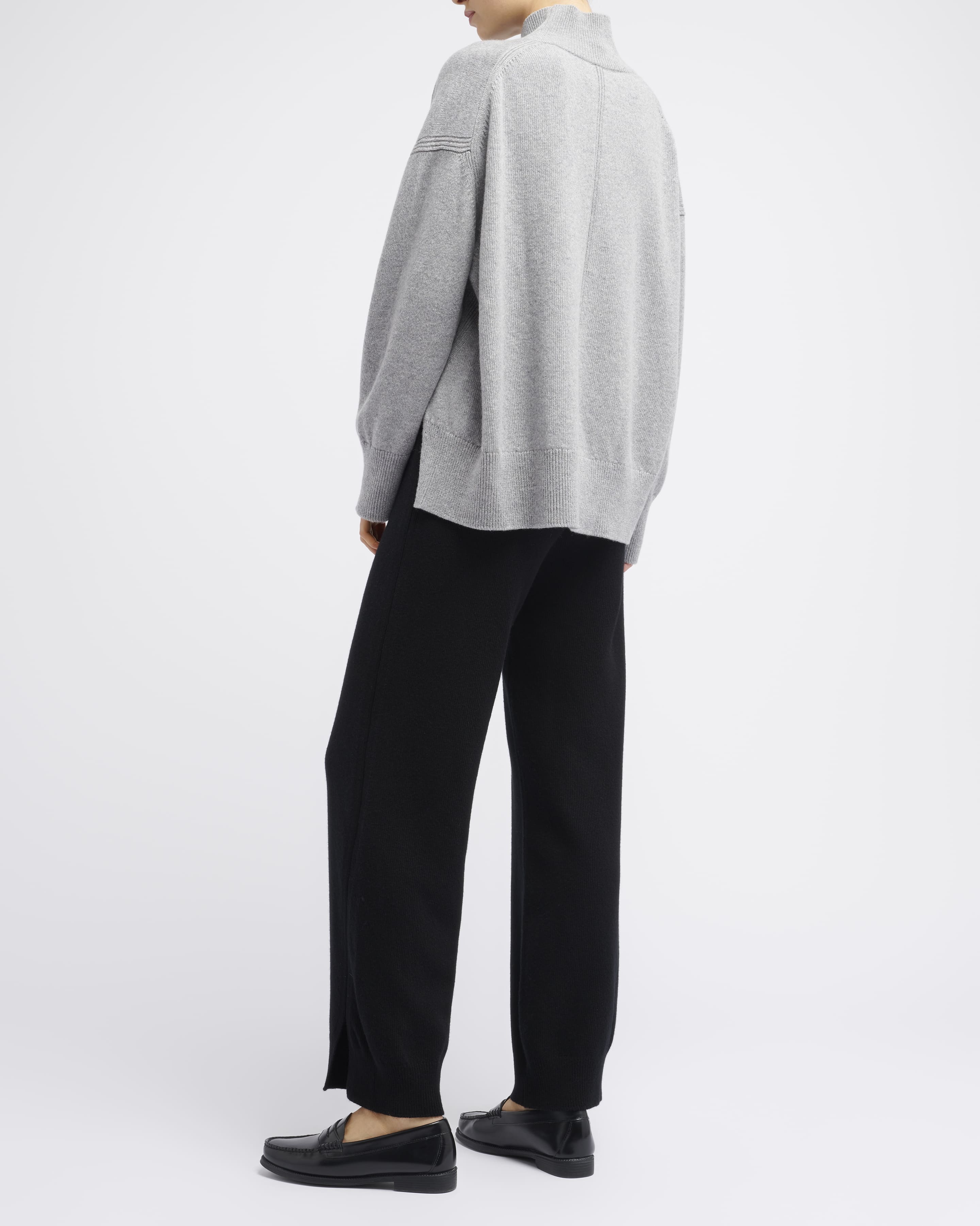 Iconic cashmere trousers — side profile