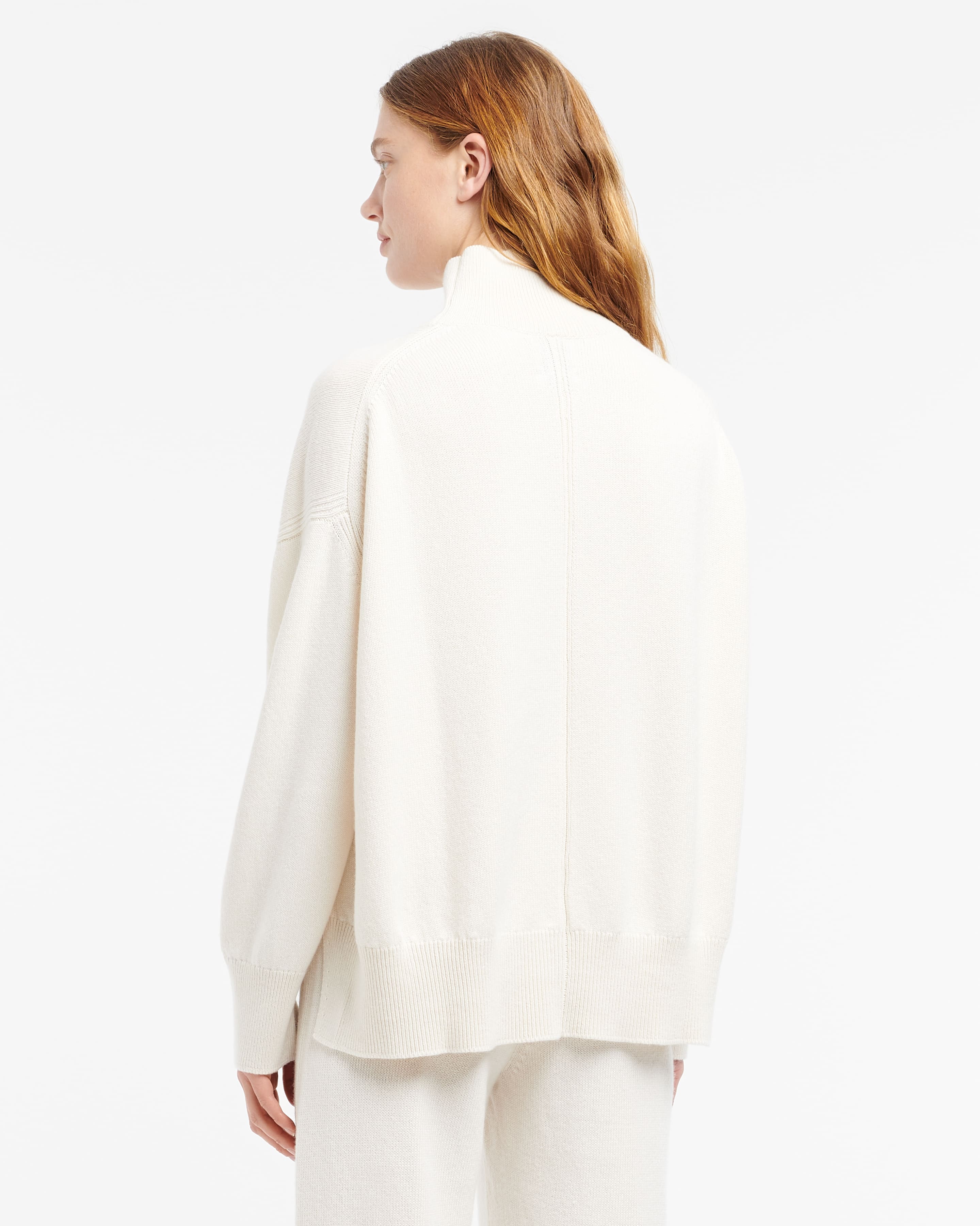 Iconic oversized roll-neck cashmere jumper — back or alternate view