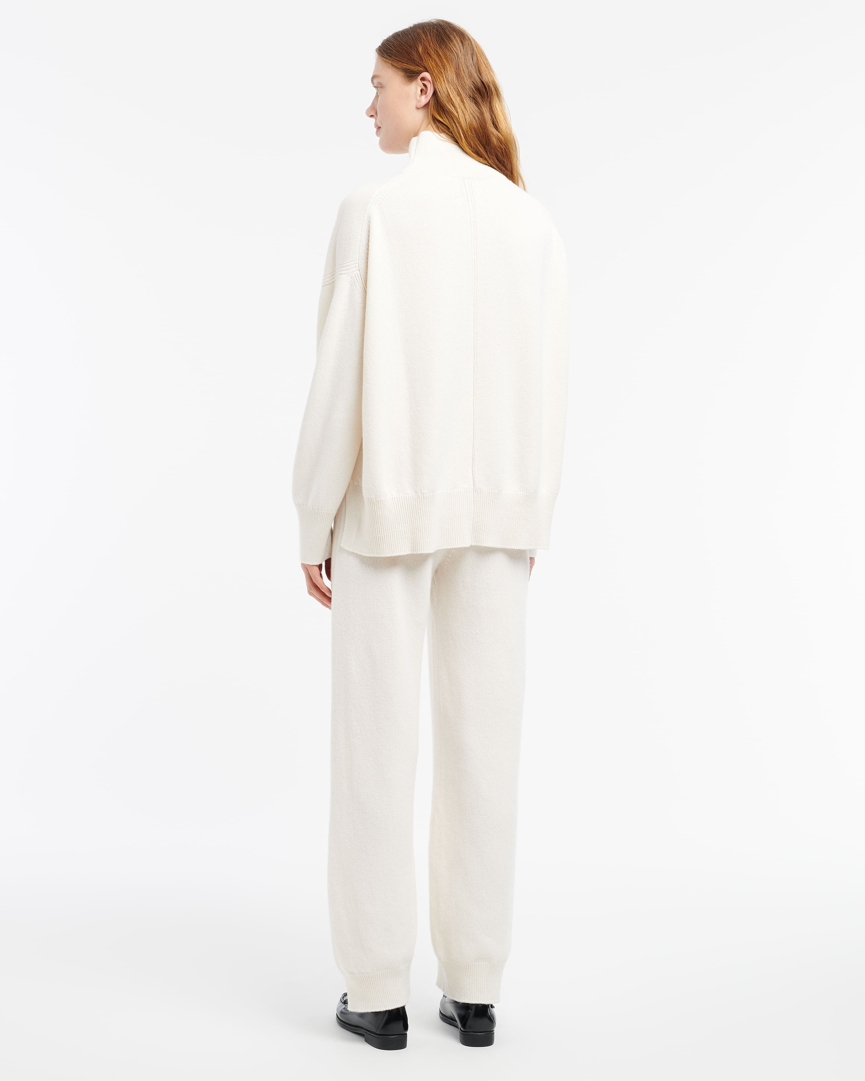 Iconic oversized roll-neck cashmere jumper — lookbook angle