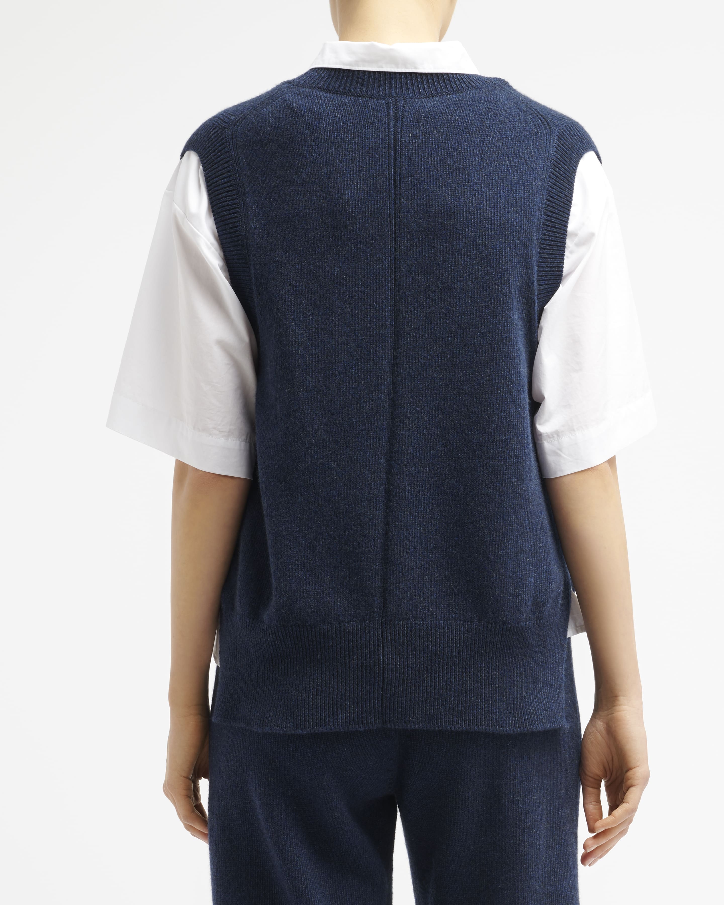 Iconic sleeveless cashmere jumper — back or alternate view