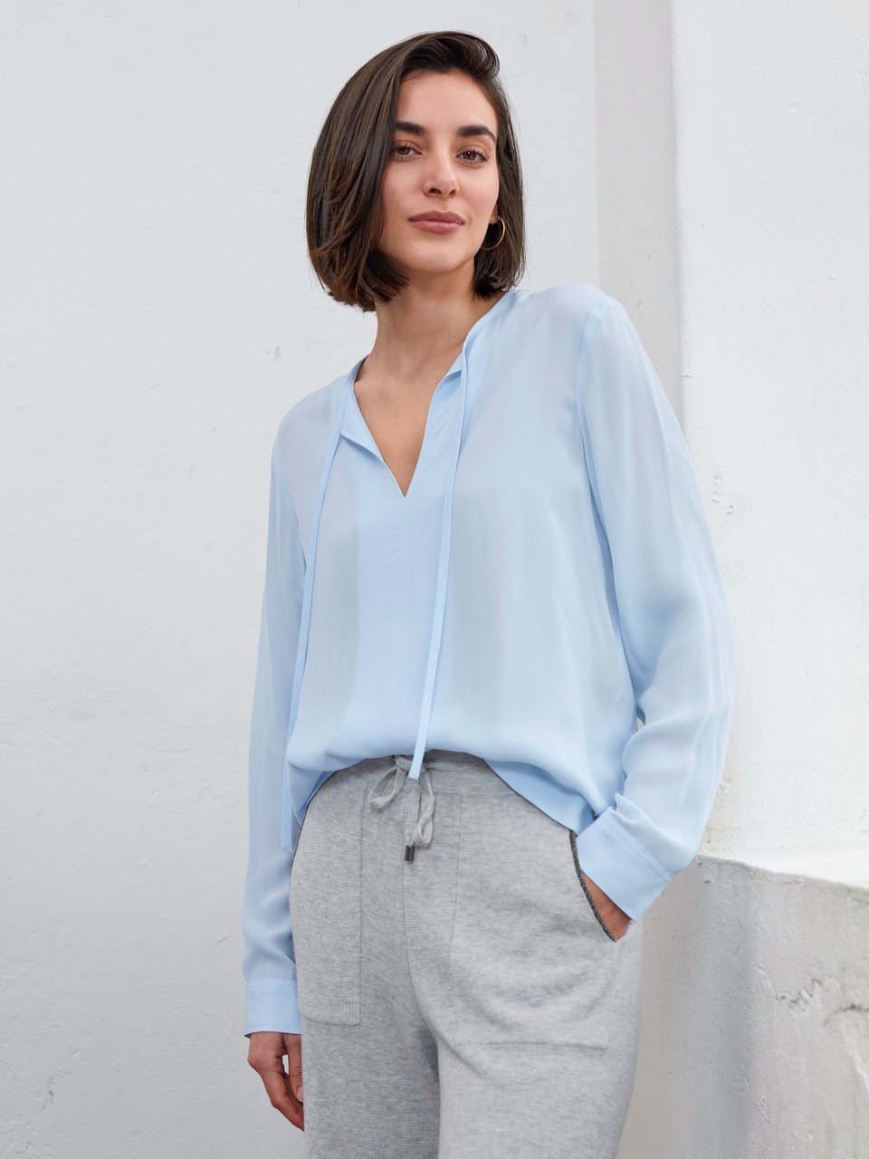 Light blue blouse