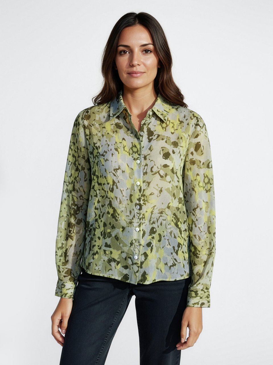 Multicolor button blouse