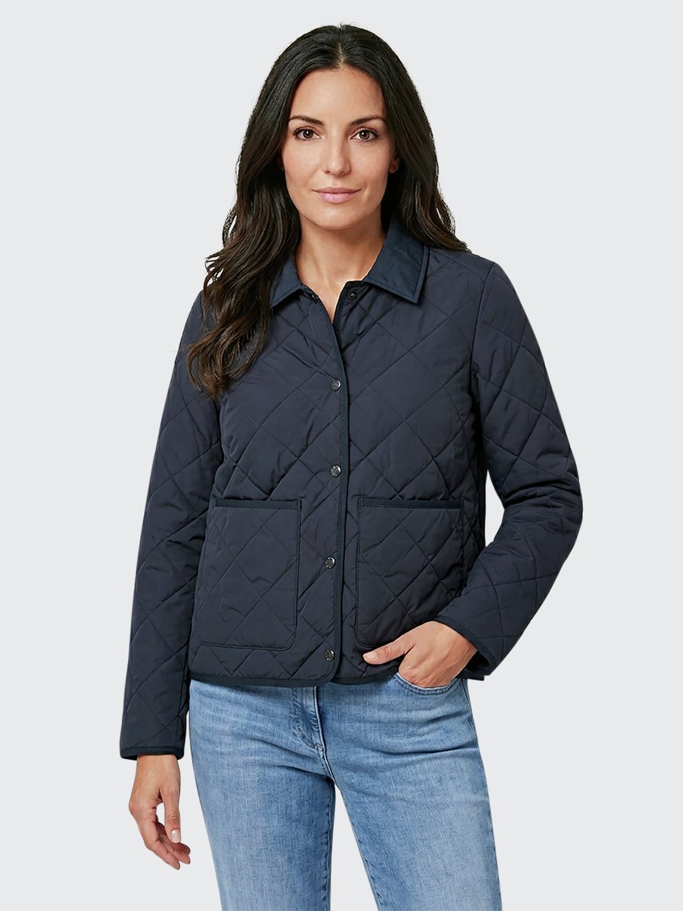 Navy quilted jacket