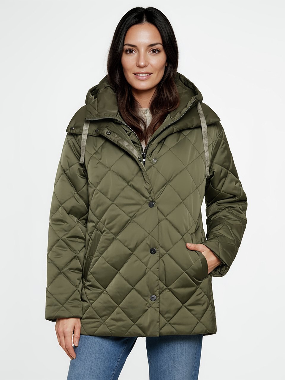 Dark olive quilted jacket