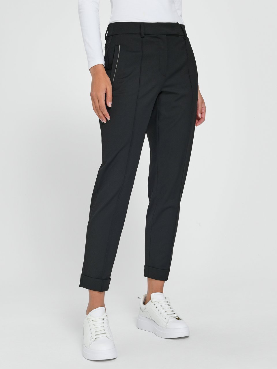 Black ankle trousers