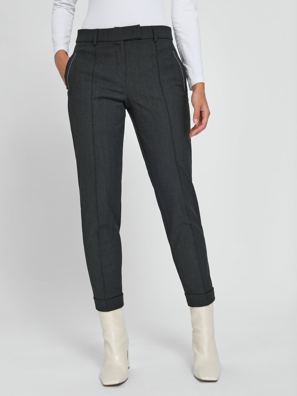 Anthracite ankle trousers