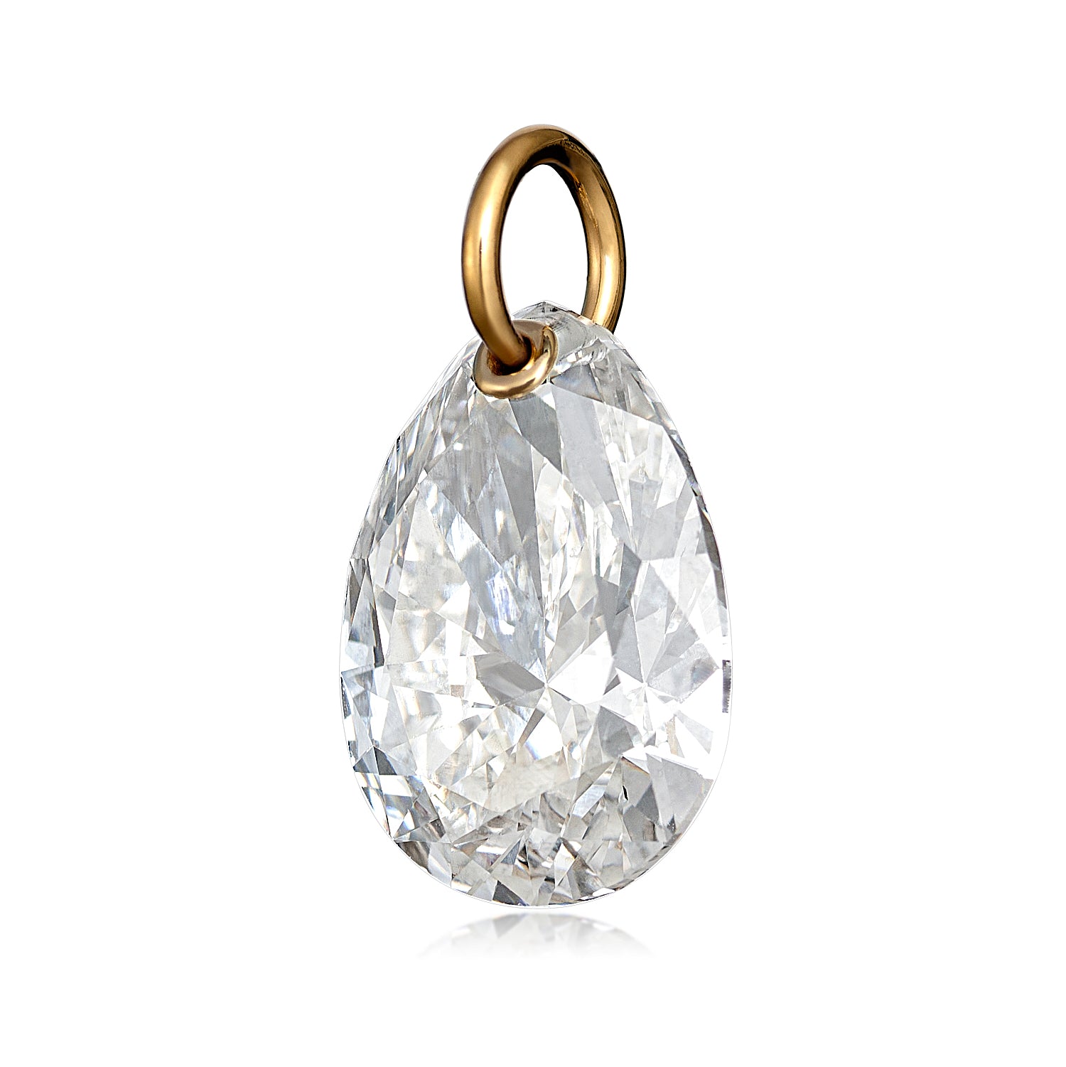 Punch Diamond Pear Pendant