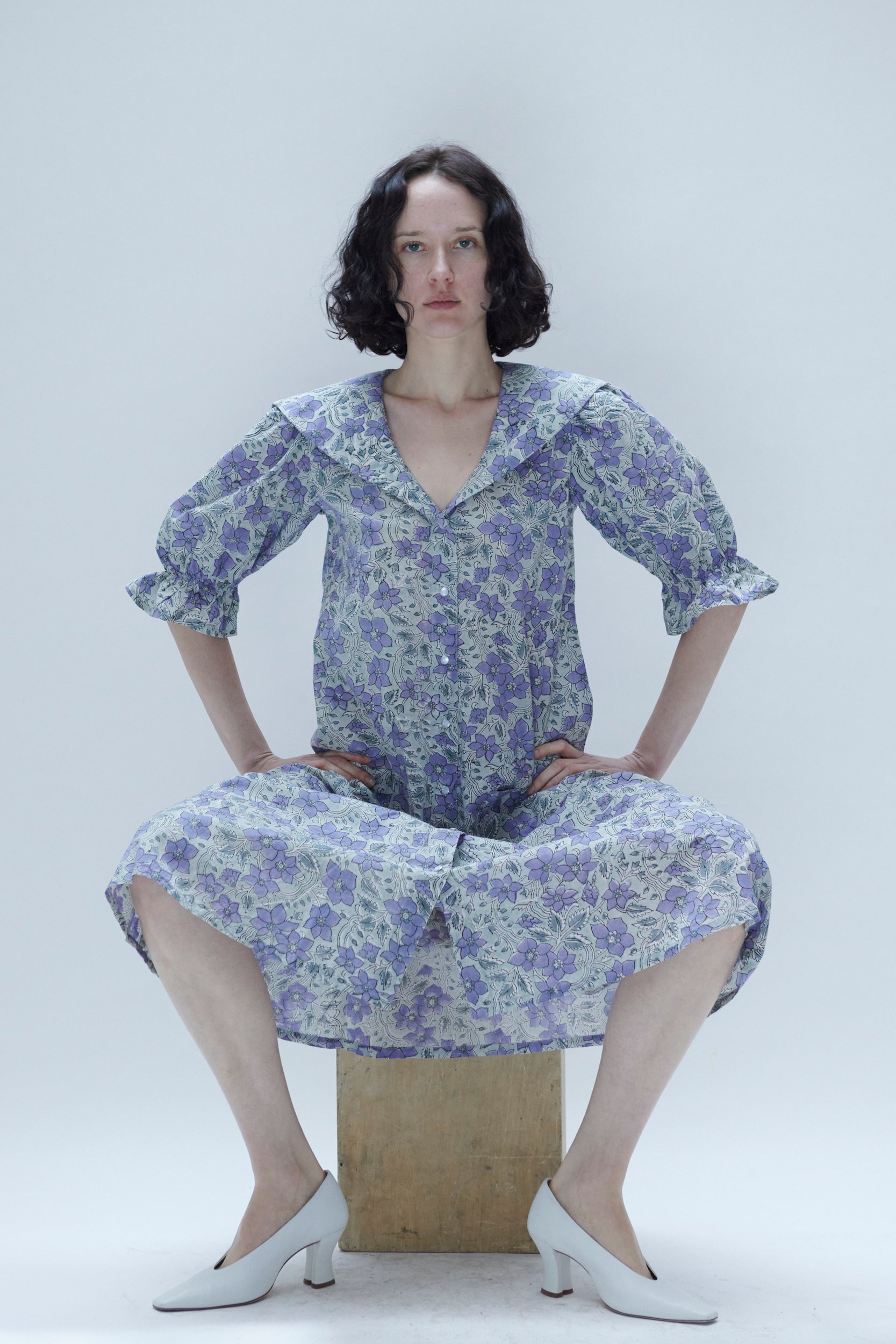 sailor collar and snap placket