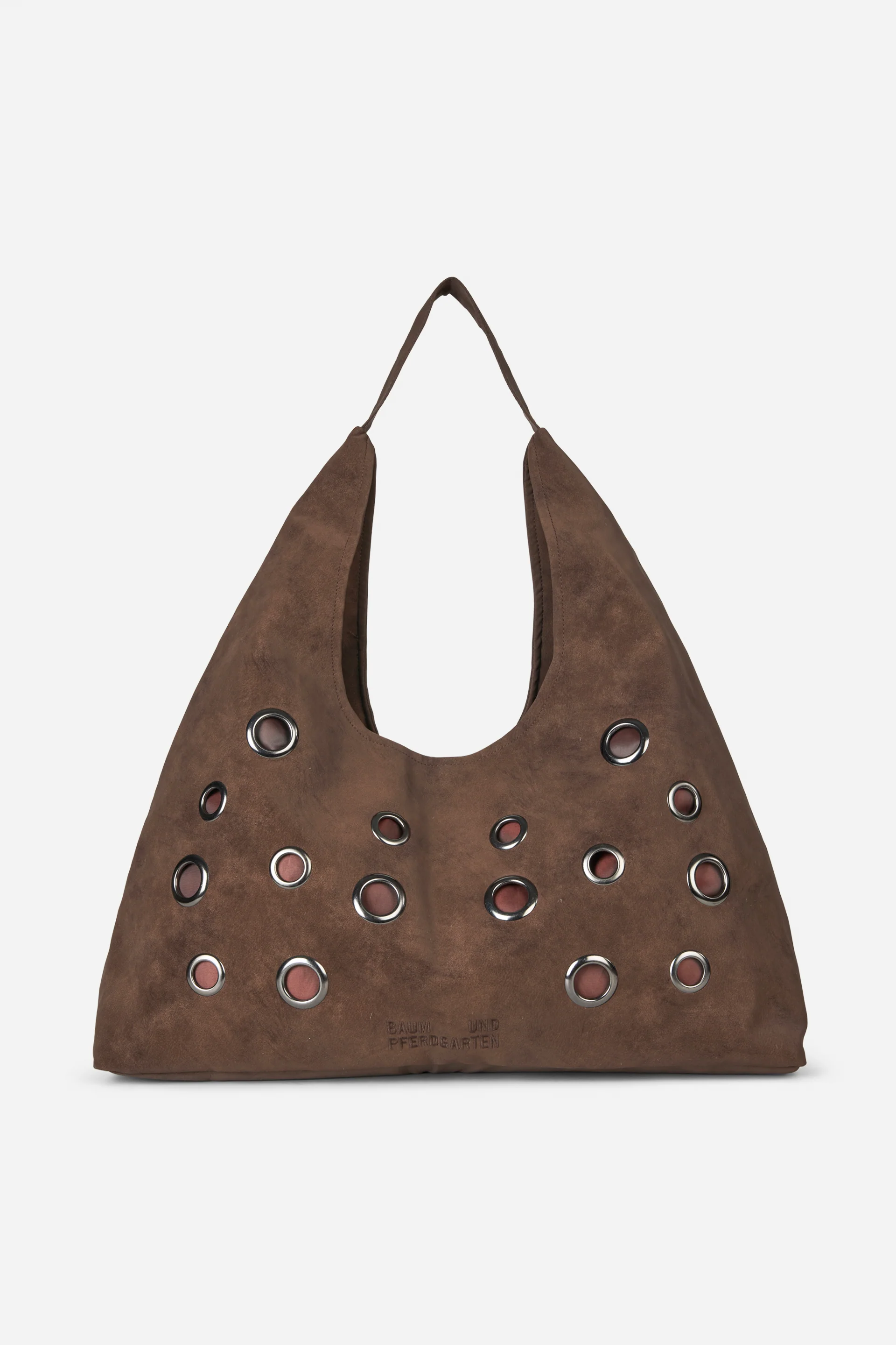 embroidered logo and eyelet detail