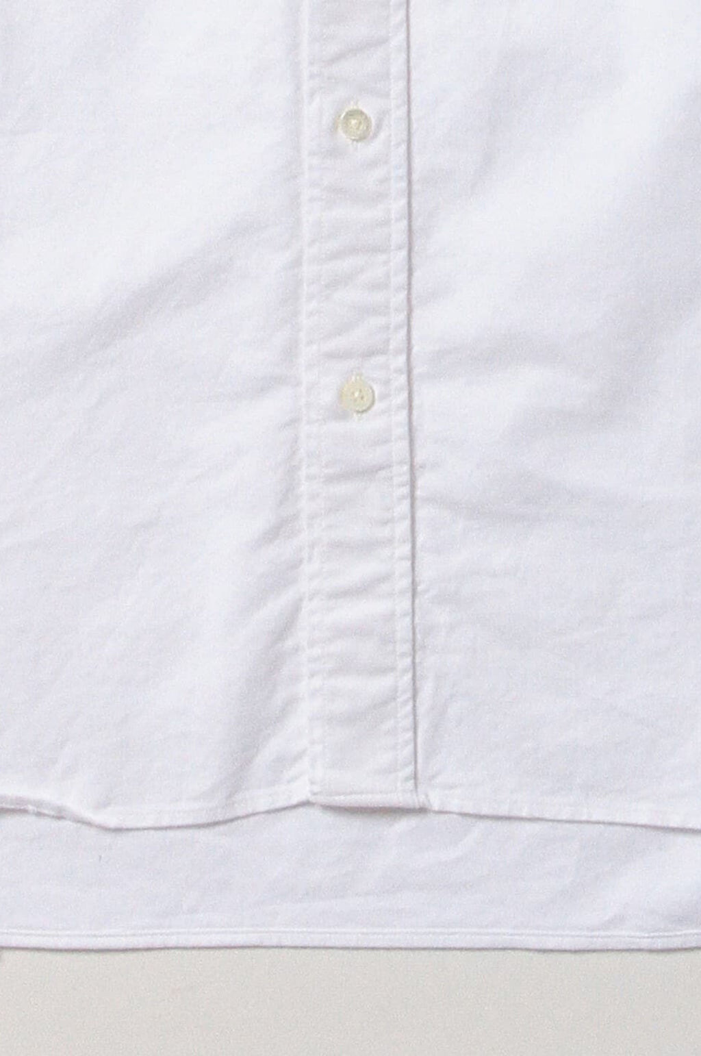 Oxford placket and button detail