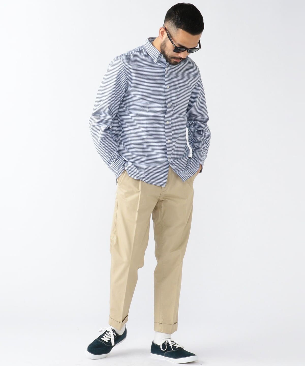 1-pleat trouser styled with shirt
