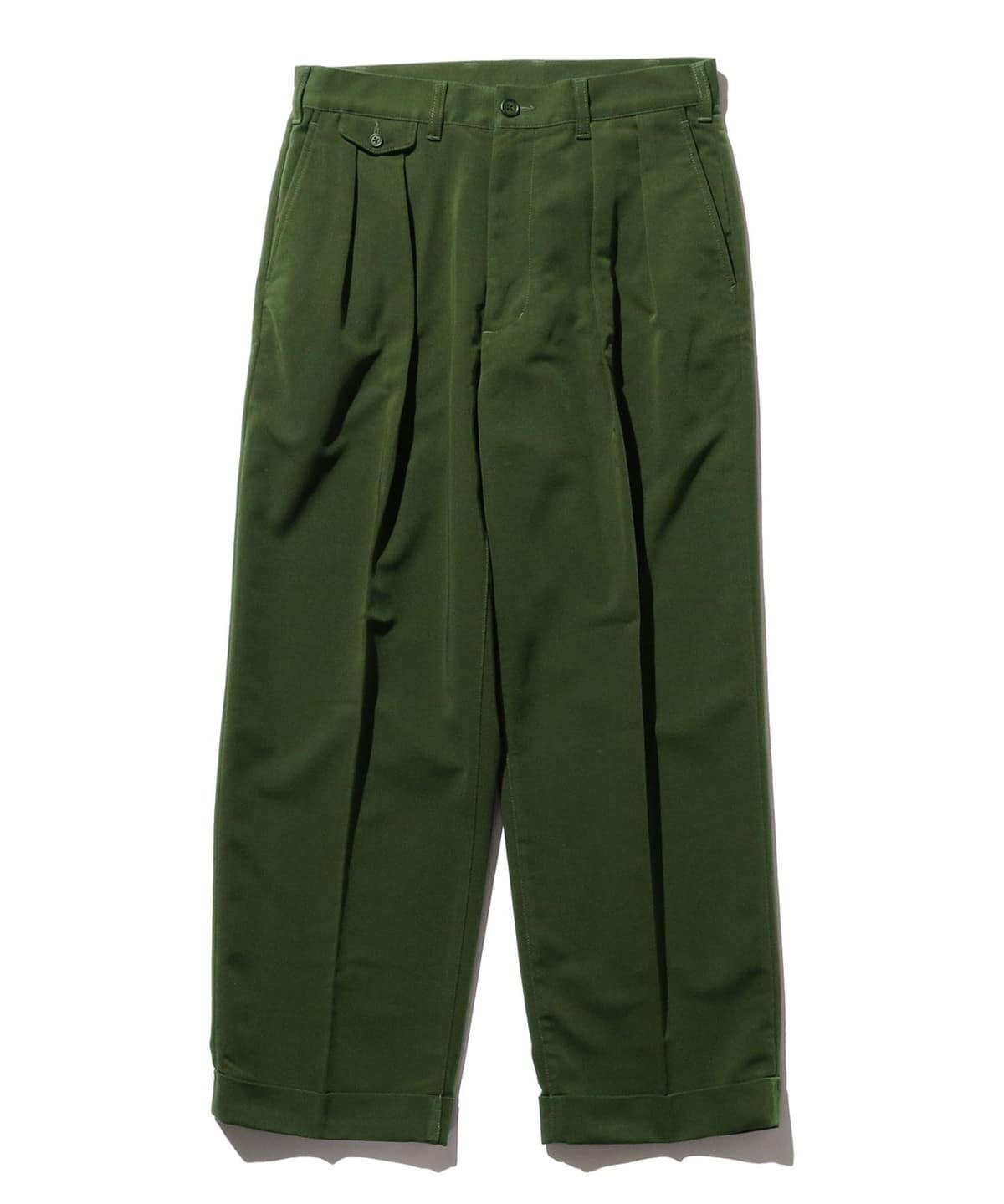 Olive product view showing pleats