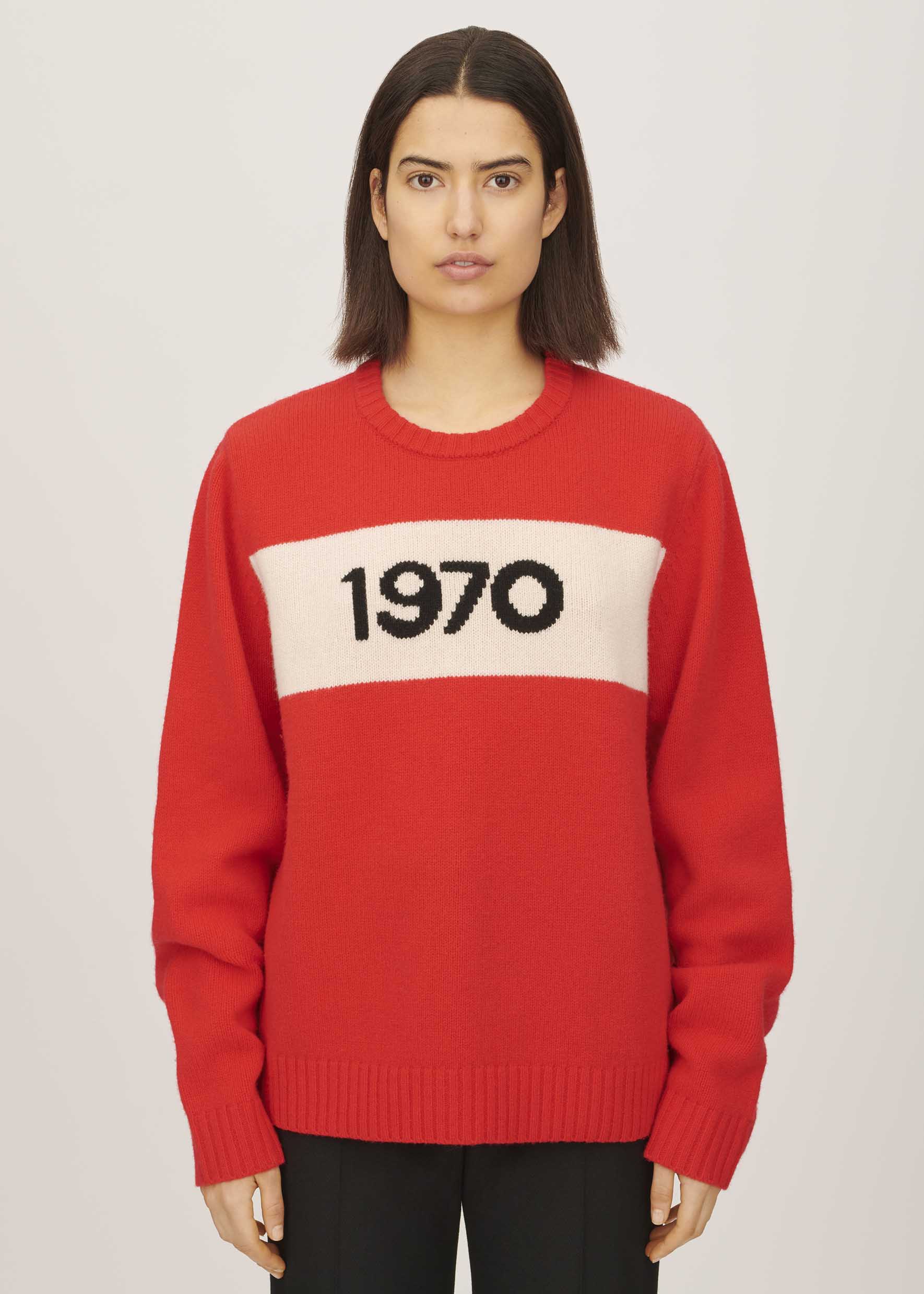 Oversized red 1970 in campaign styling