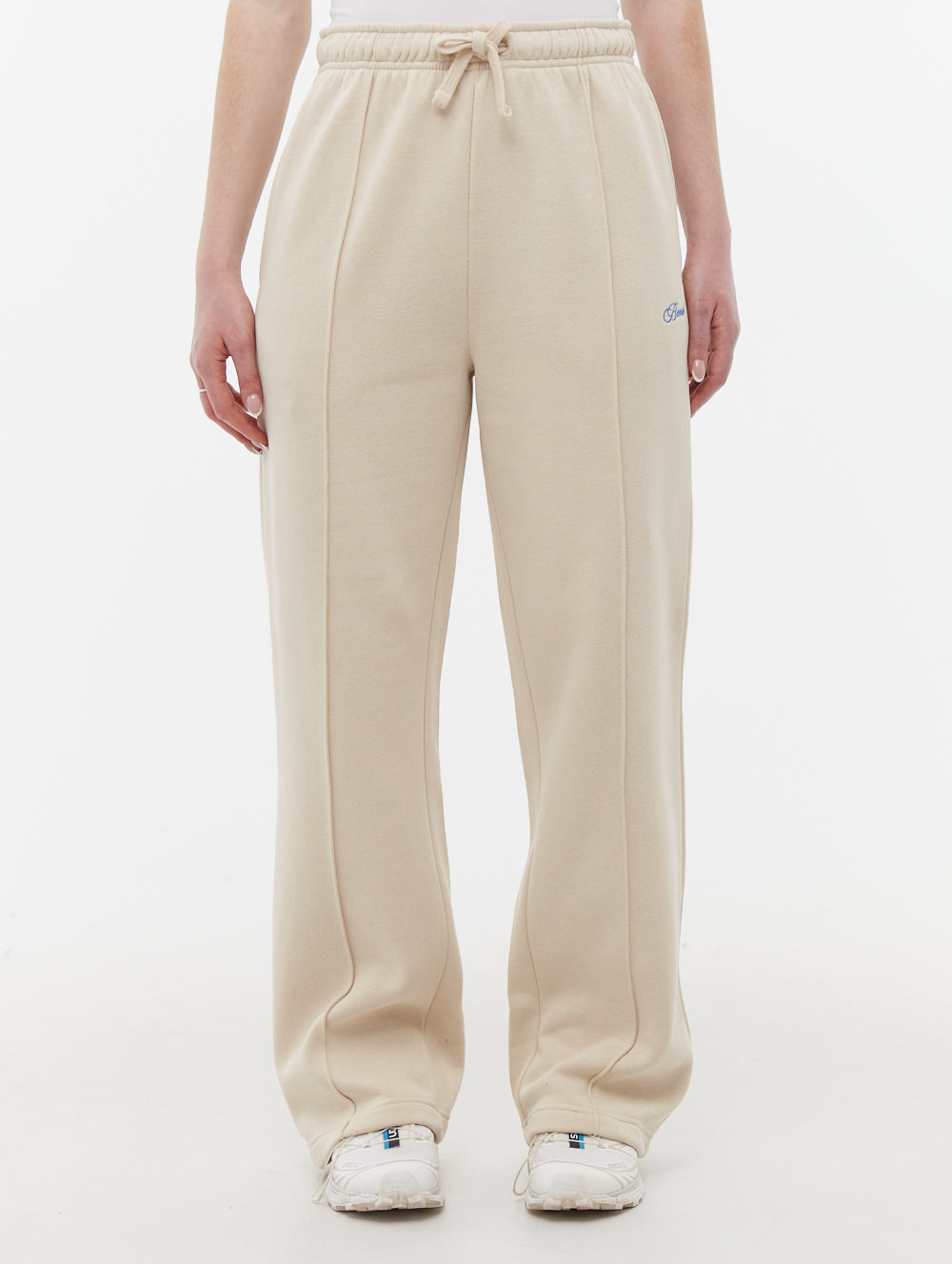 Embla Wide Leg Joggers - Beige