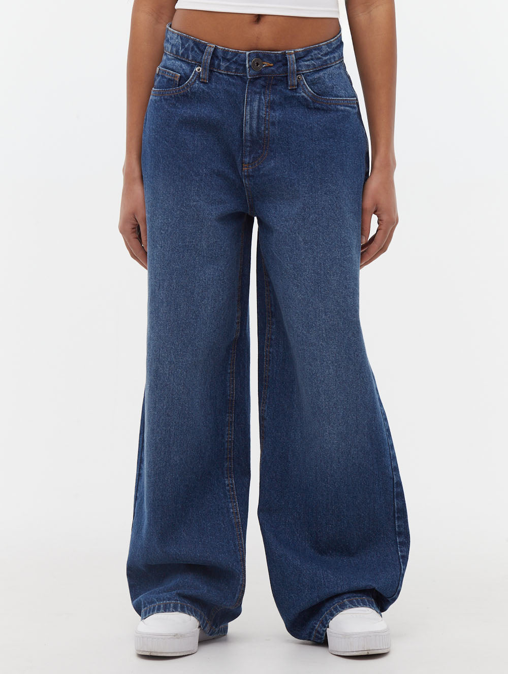 Maxina Wide Leg Jeans - Mid Blue