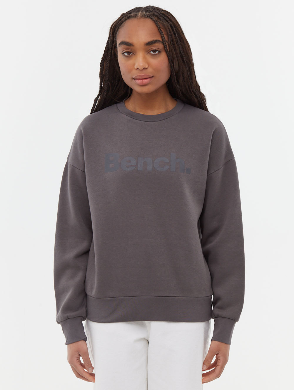 Rilo Tonal Logo Crew Neck Sweatshirt - Grey