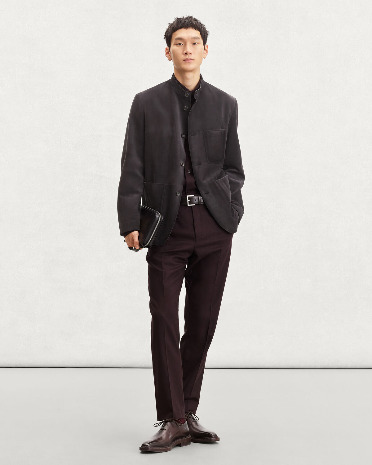 Full silhouette with tailored trousers
