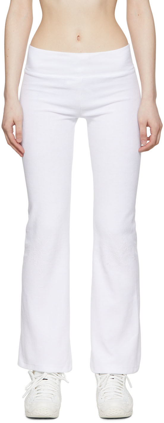 White Cotton Lounge Pants