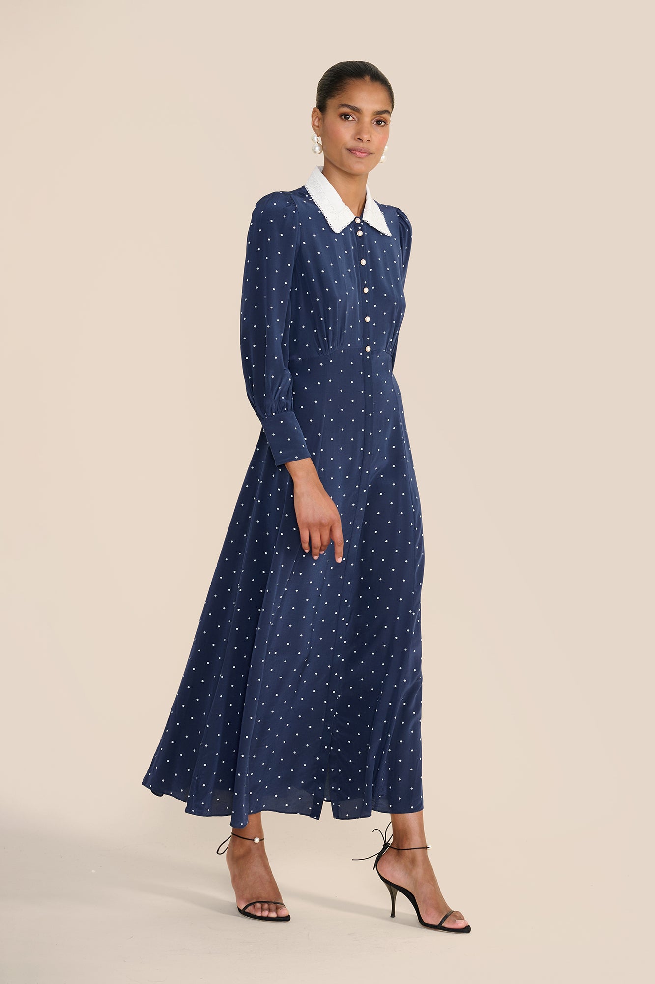 side view of the midi dress