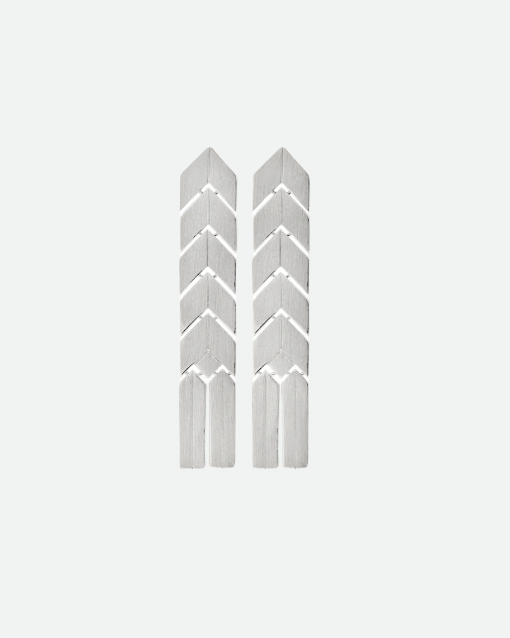 Silver-tone Flat Spikelet Earrings