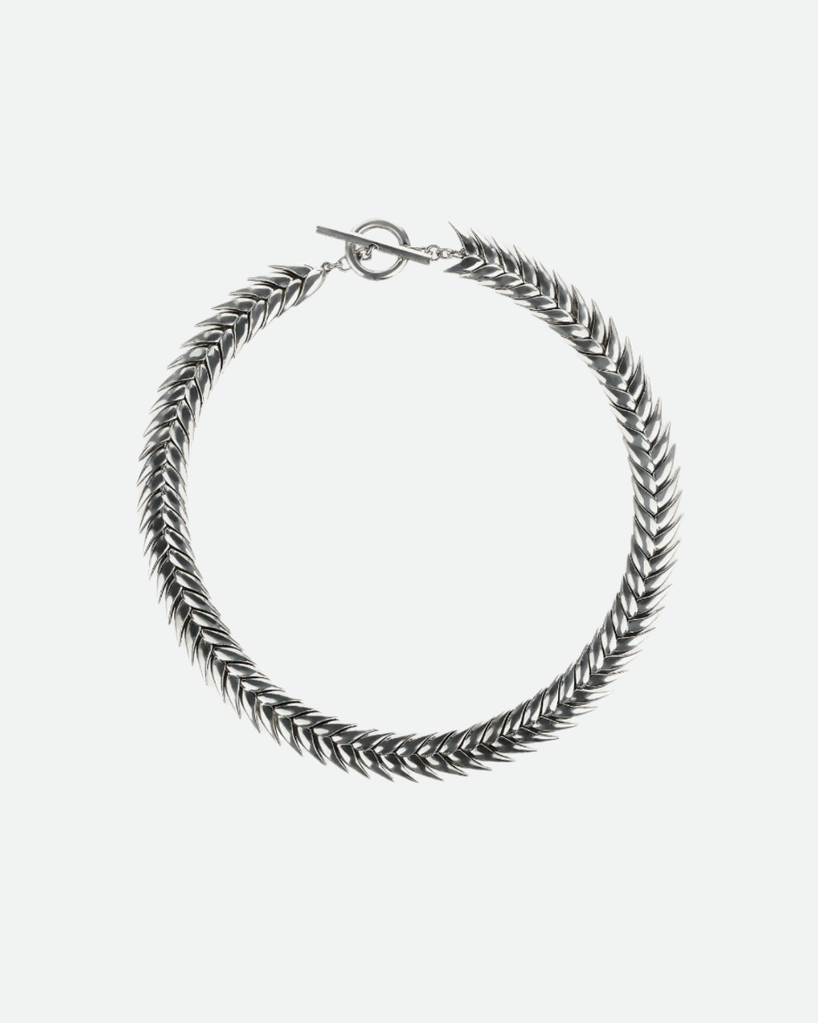 Silver-tone Spikelet Necklace