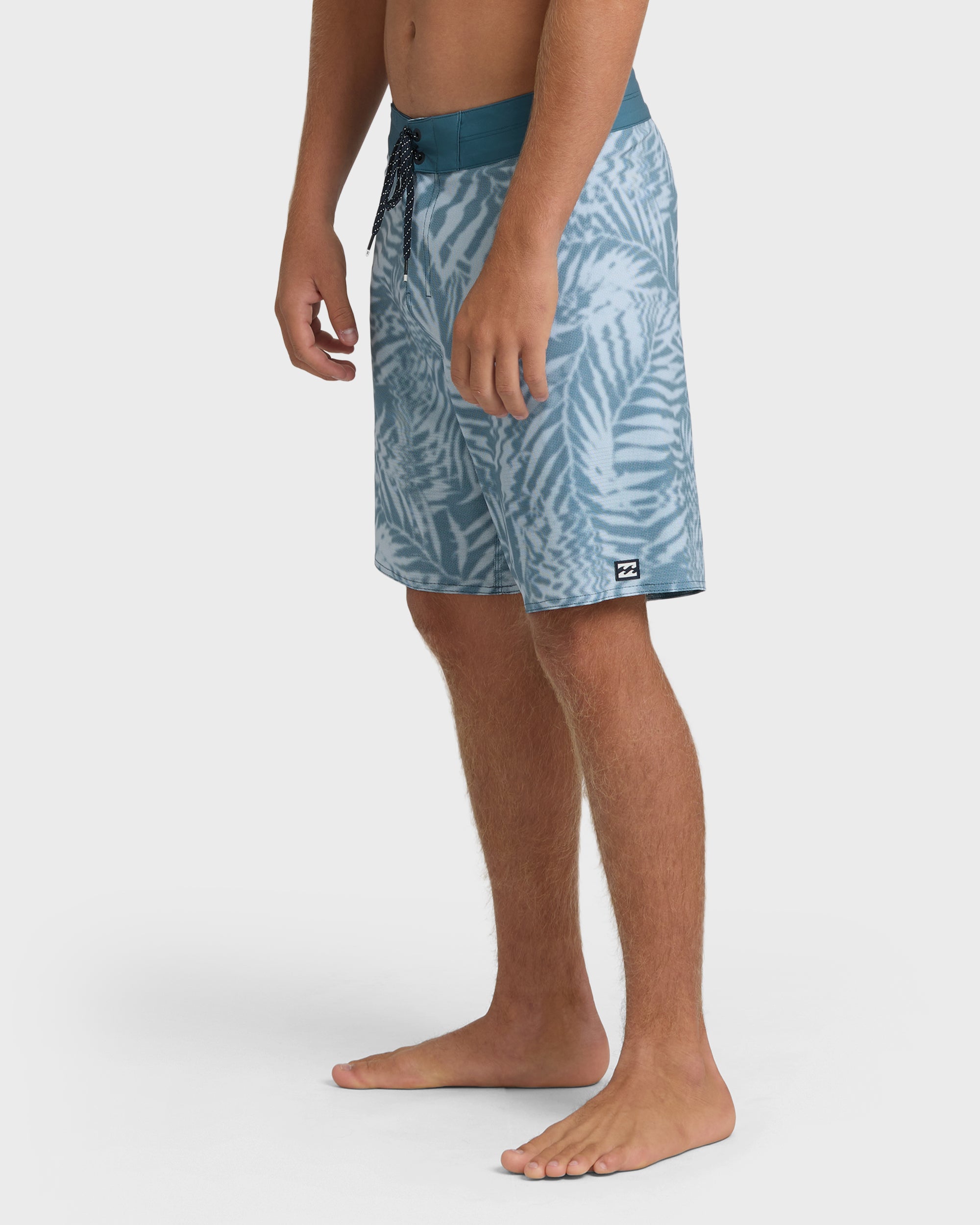 Side view of the fixed-waist fit