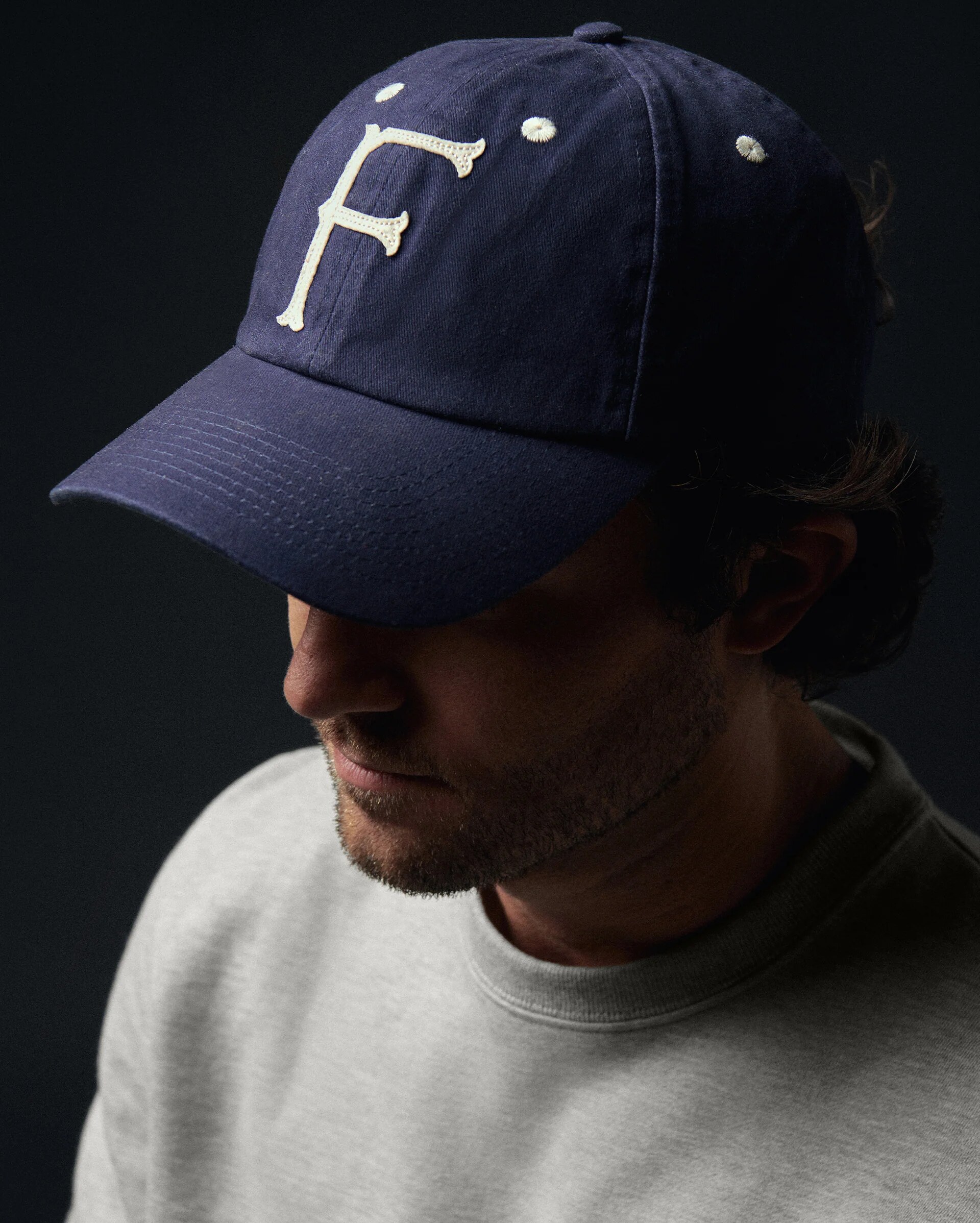 close crop of the felt F patch