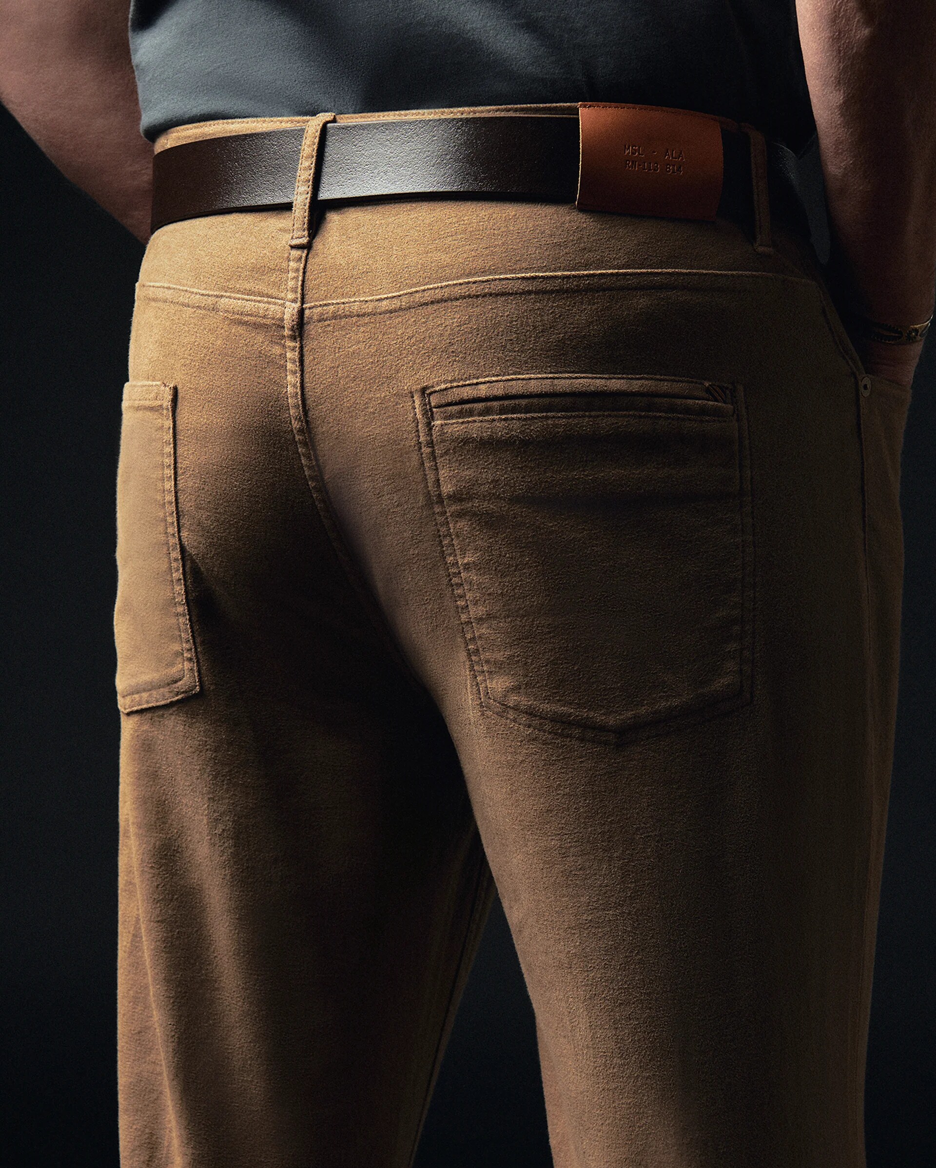 back-pocket and leather patch view