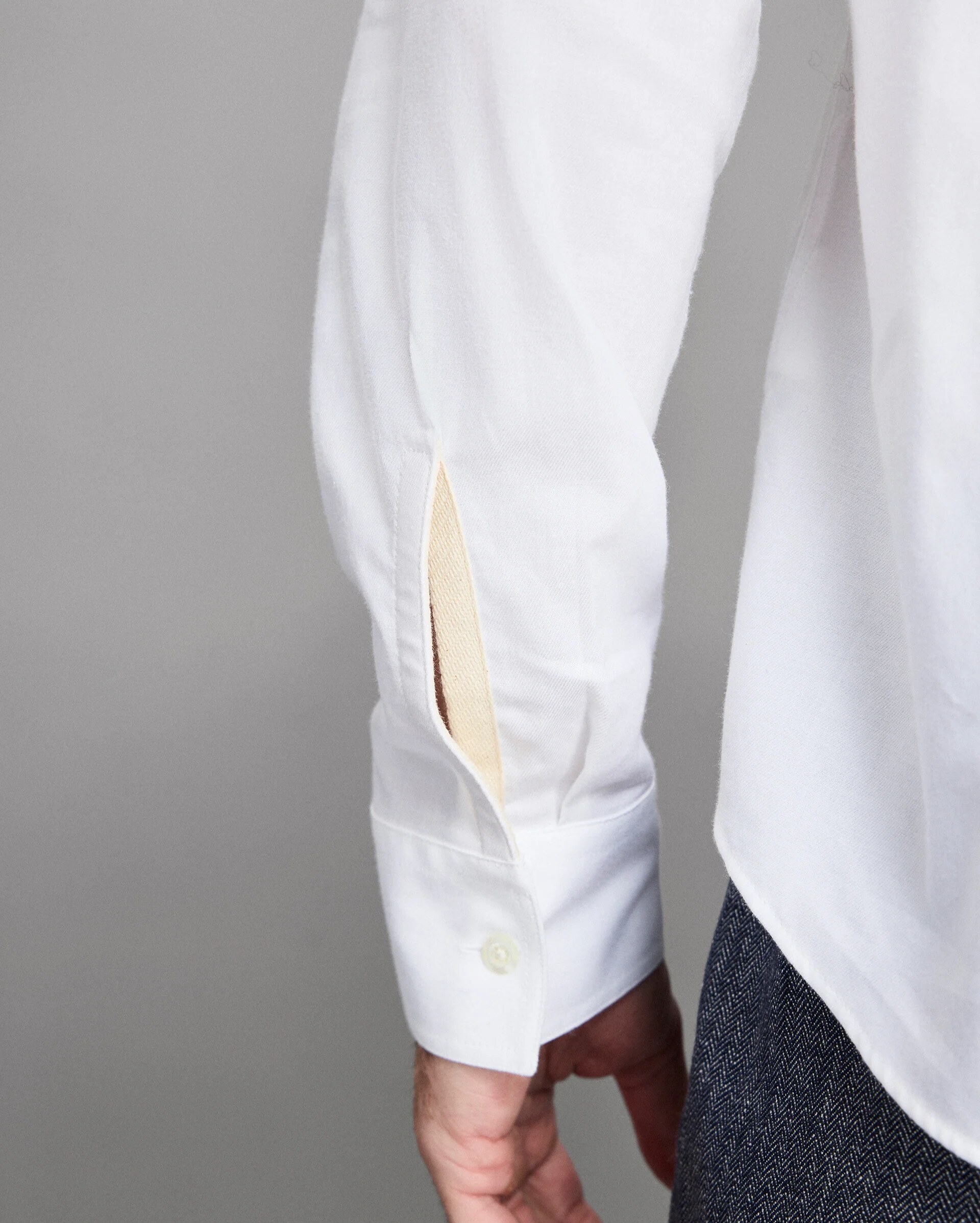 under-placket heirloom ribbon detail