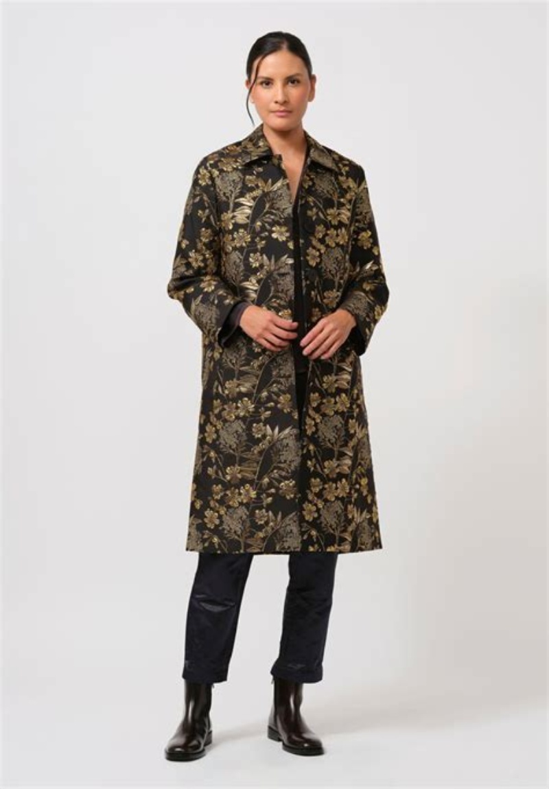 Hebe Floral Jacquard Coat