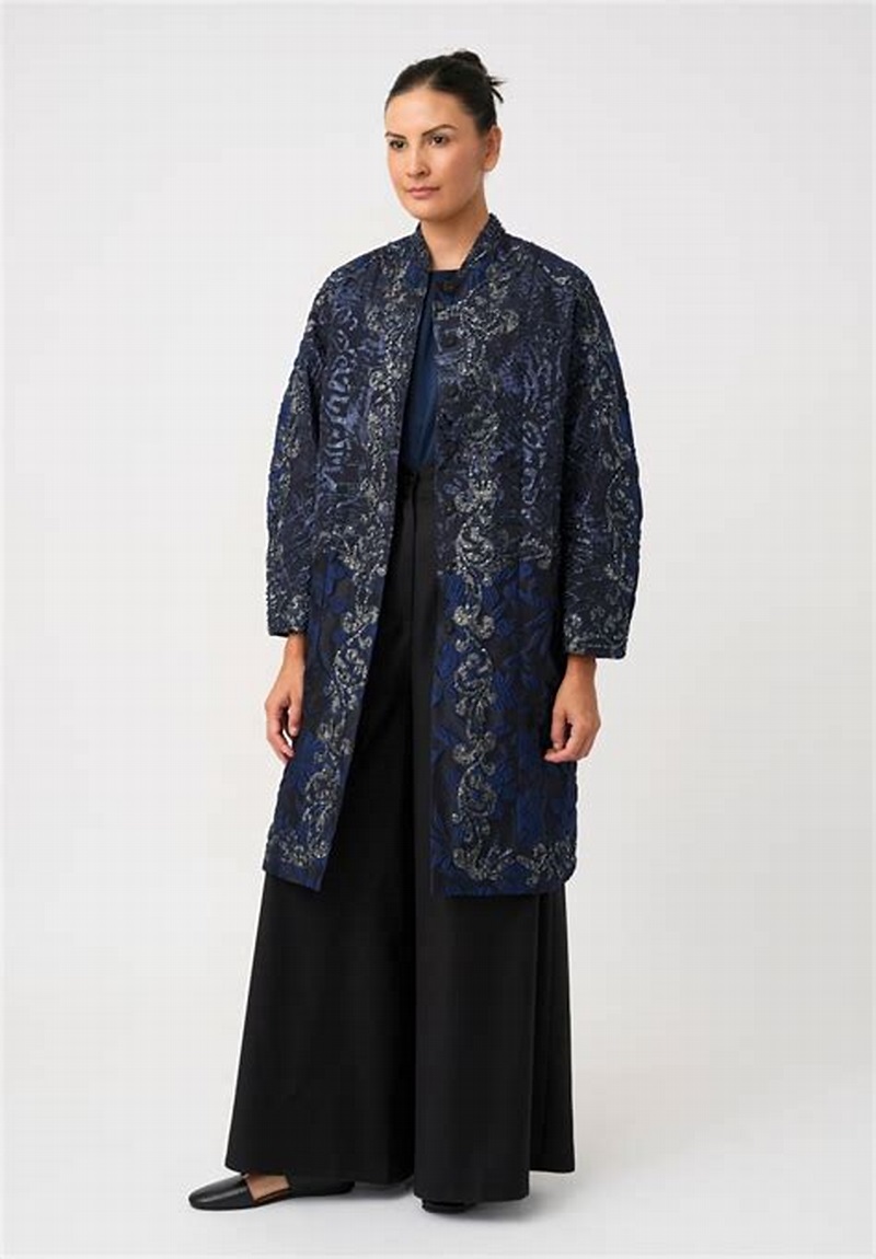 Lamé Jacquard Beaded Hye Coat
