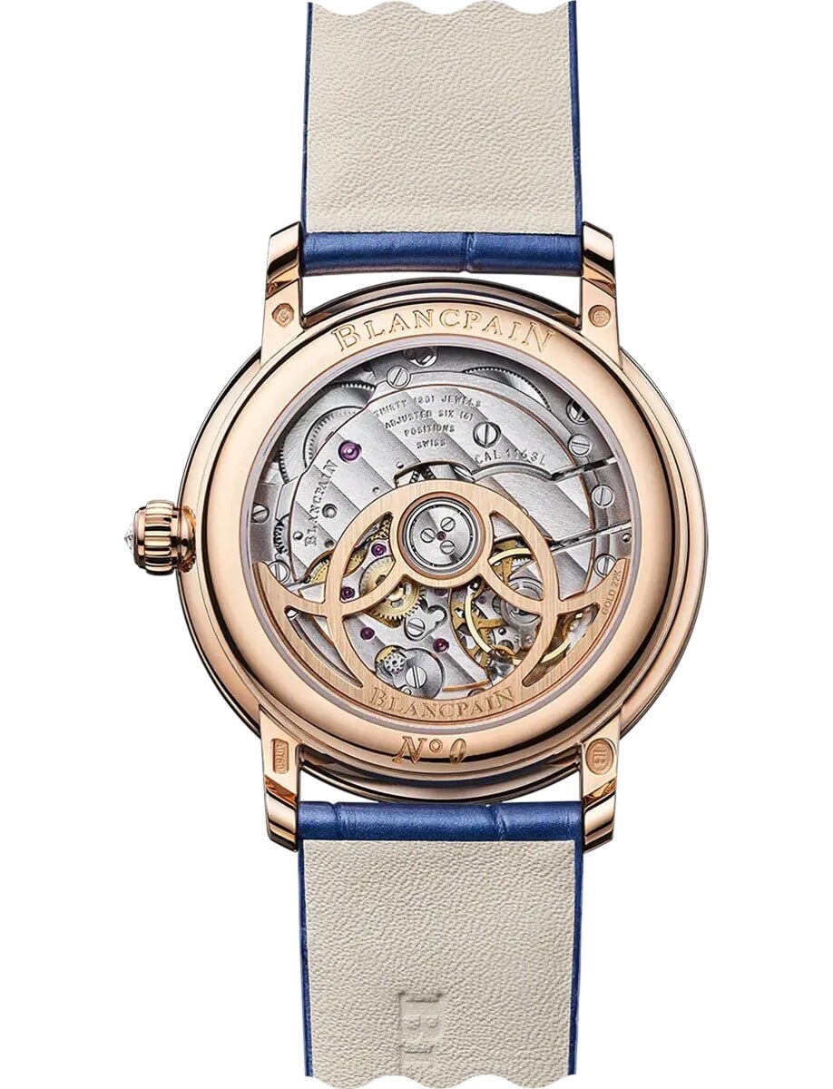 Caseback view of the decorated automatic movement