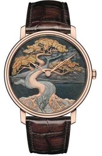 Grande Décoration style dial showing the sculptural tree motif