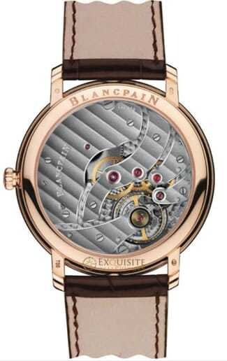 Caseback and movement decoration view