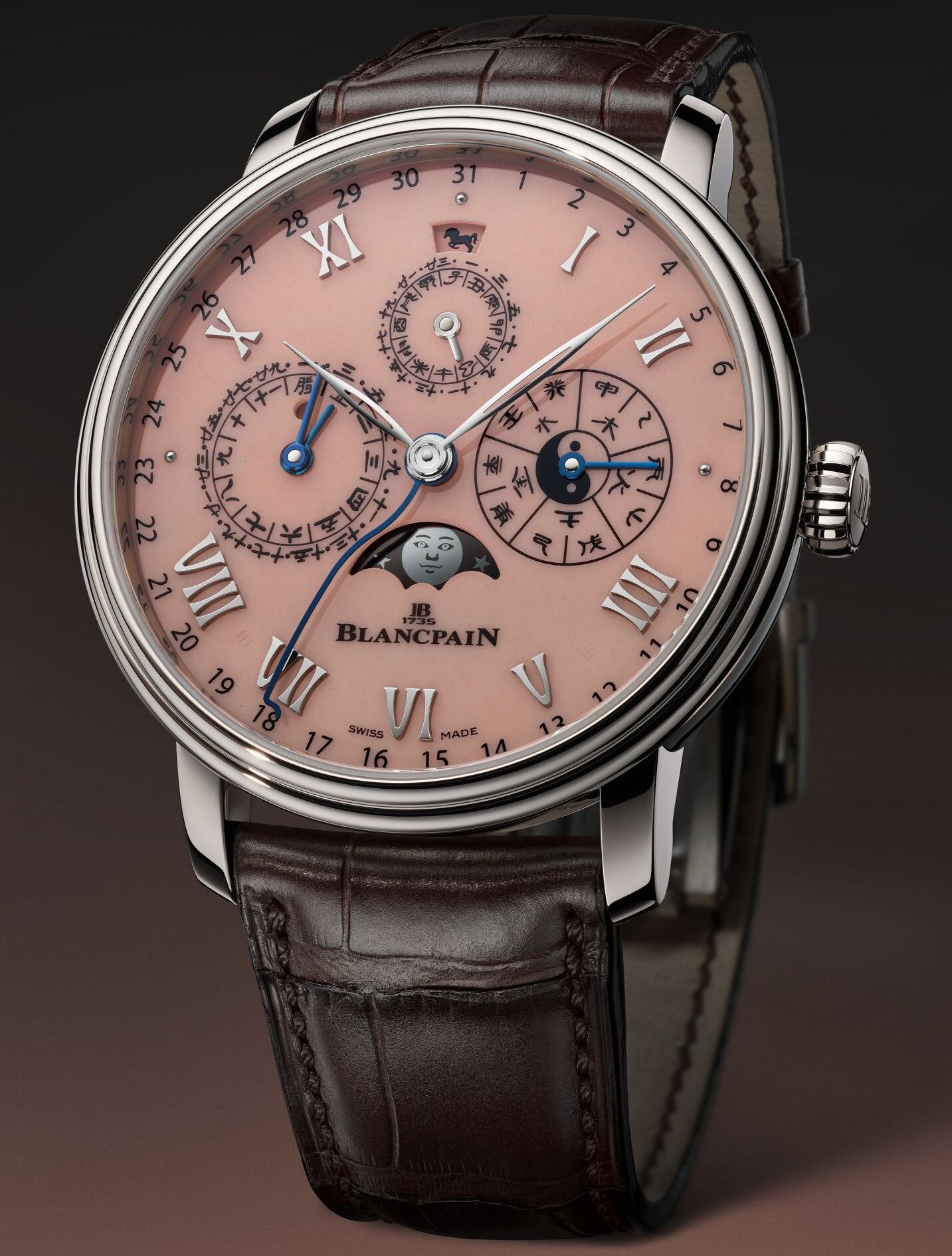 Year of the Horse edition with salmon-rose dial