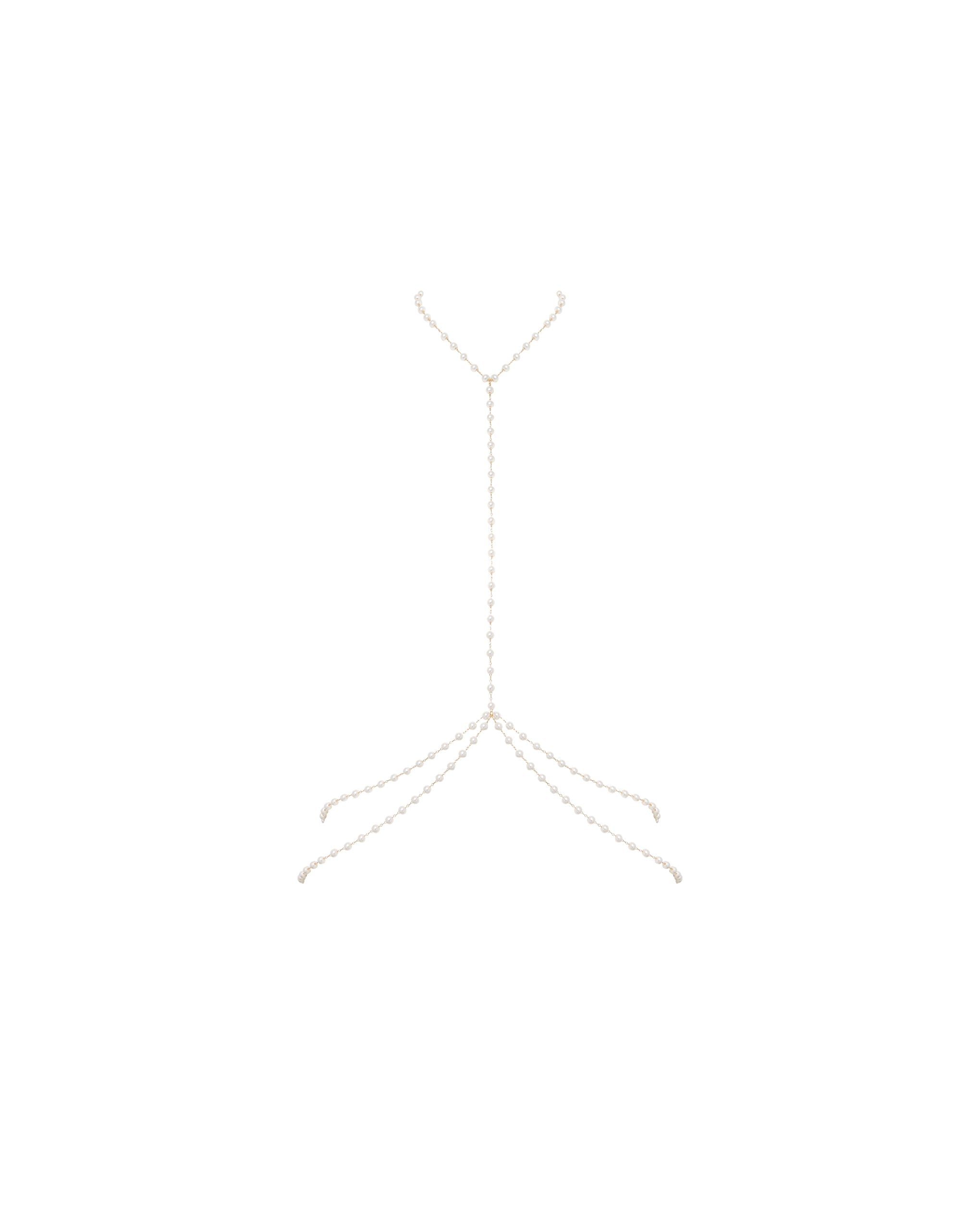 Close crop of pearl and chain detail