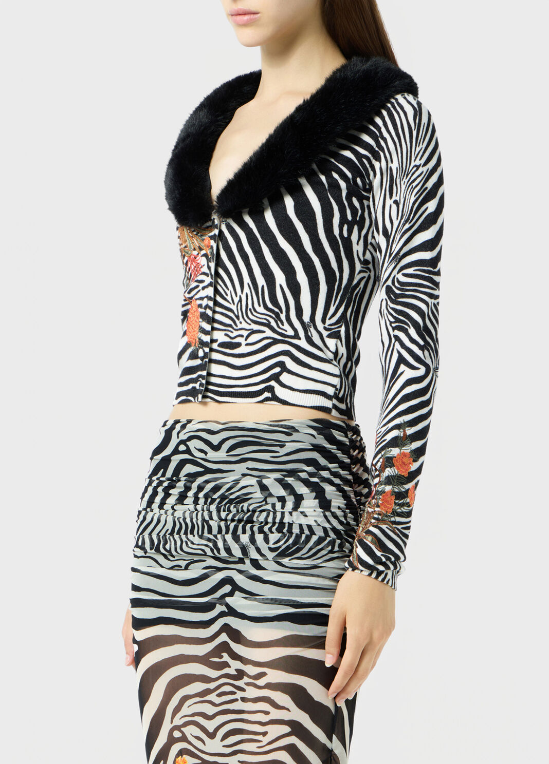 close crop on collar and embroidery