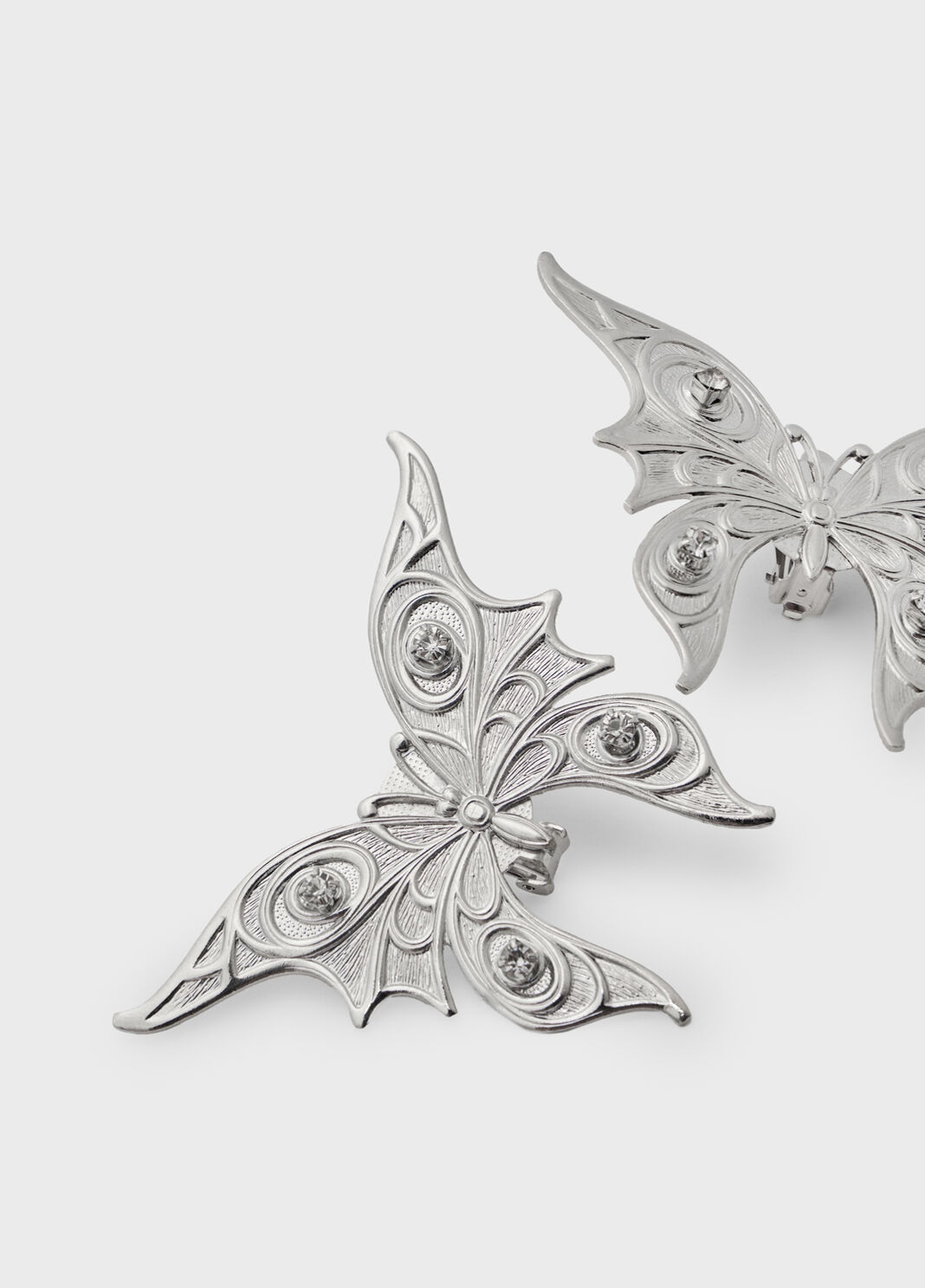 close crop of metal butterfly detail