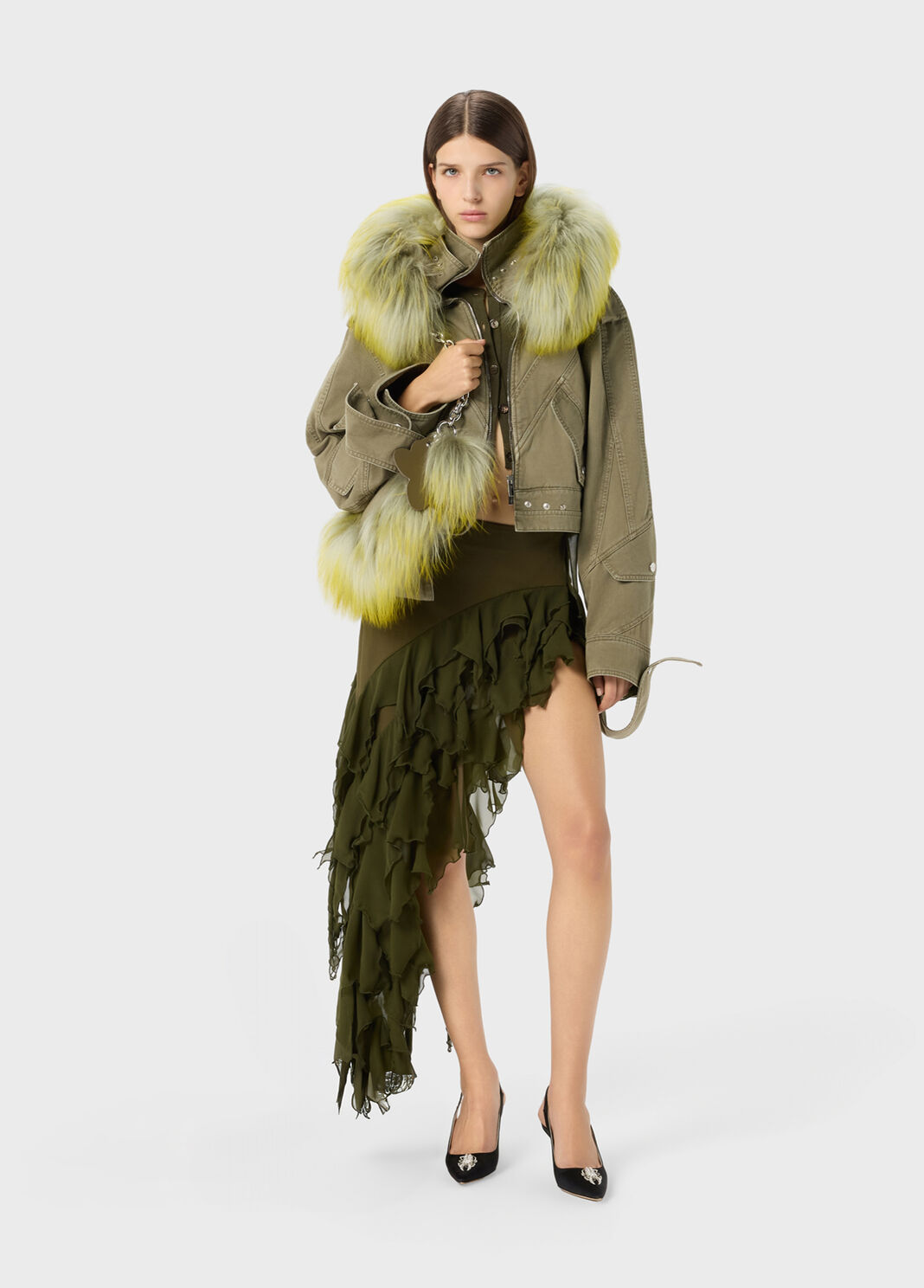 styled with the matching fringed skirt