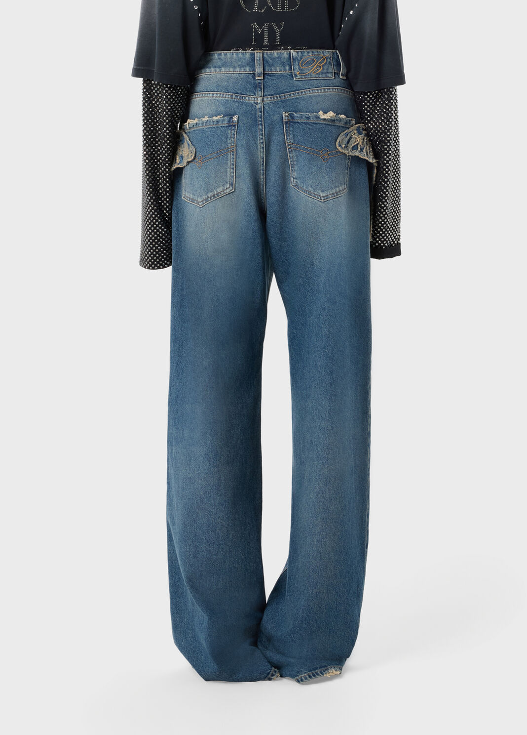 back view with Monogram B label